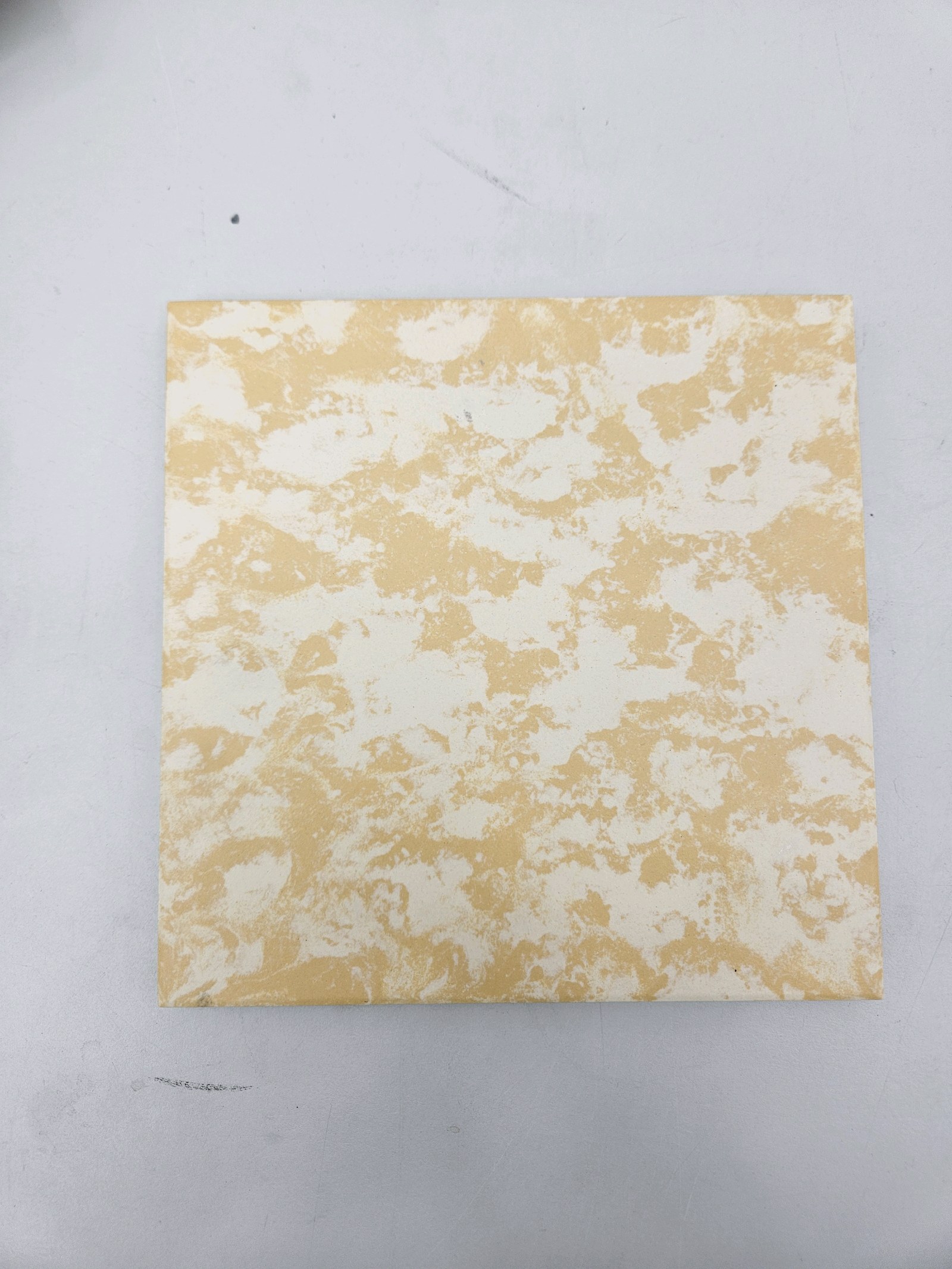 Pallet of Speckled Yellow Agrob Buchtal German Porcelain Stone Tiles 8x8 (60 Boxes)