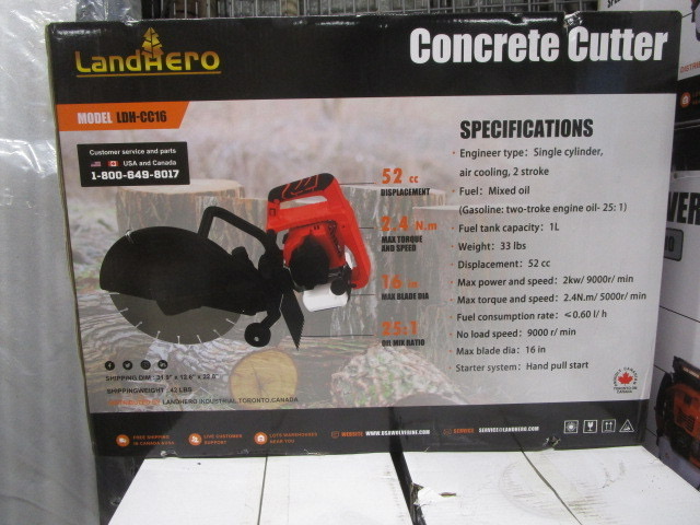 LandHero Concrete Saw