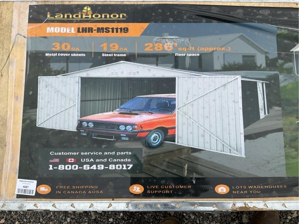 LandHonor 11x19 Garage Shed wDouble Front Doors