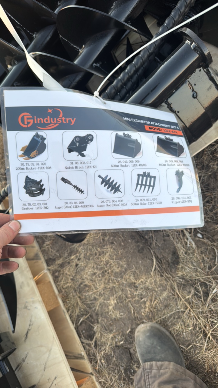 Mini Excavator AttachmentAGT2026Unused12EX-ATA