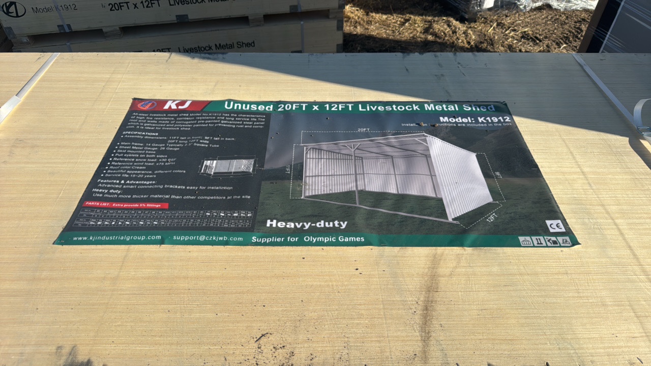 2025 K1912 Unused 20FTx12FT Livestock Metal Shed