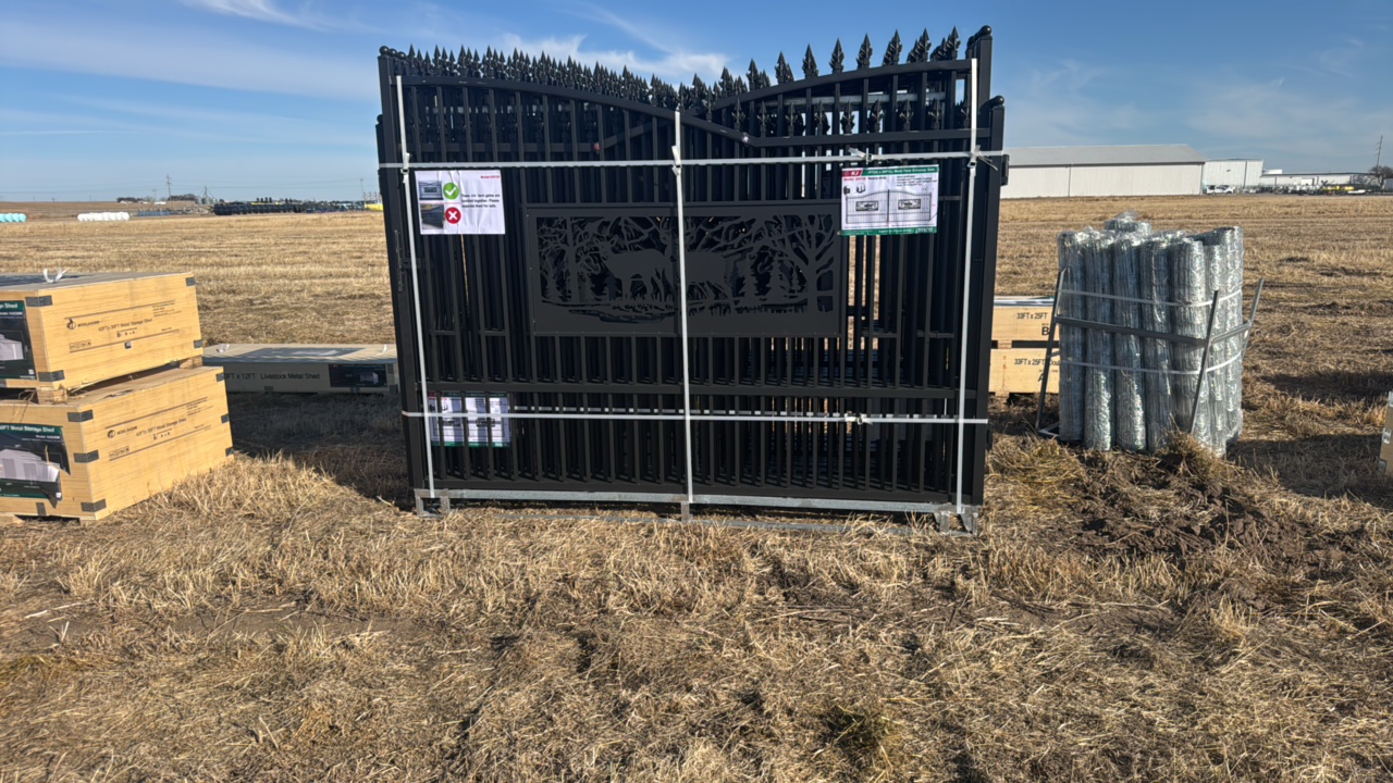 2025 K0720 Unused 7FT(H)x 20FT(L) Metal Farm Driveway Gate