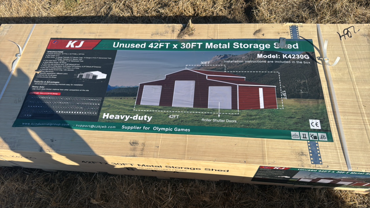 2025 K4230G Unused Unused 42FT x 30FT Metal Storage Shed