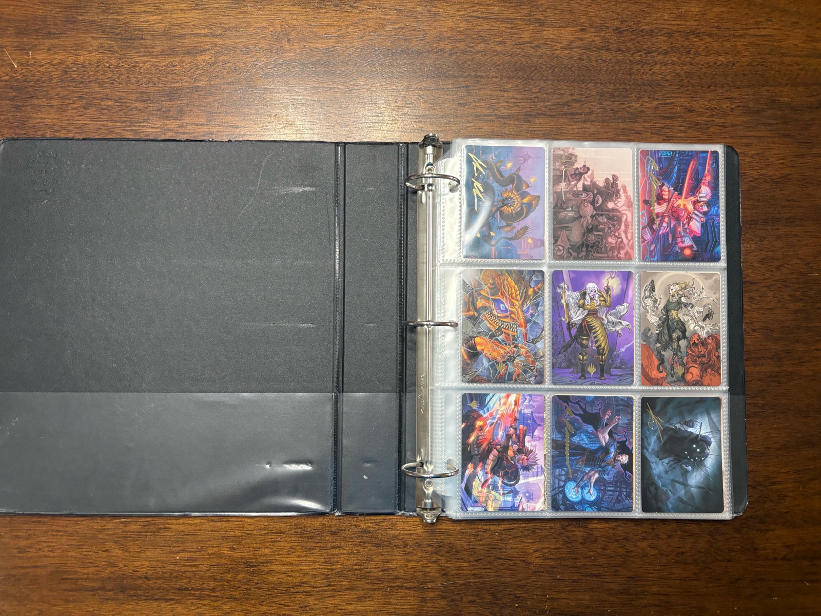 Binder of Magic the Gathering Art Series Cards, Some Gold Artist Versions Included, RARE Variations