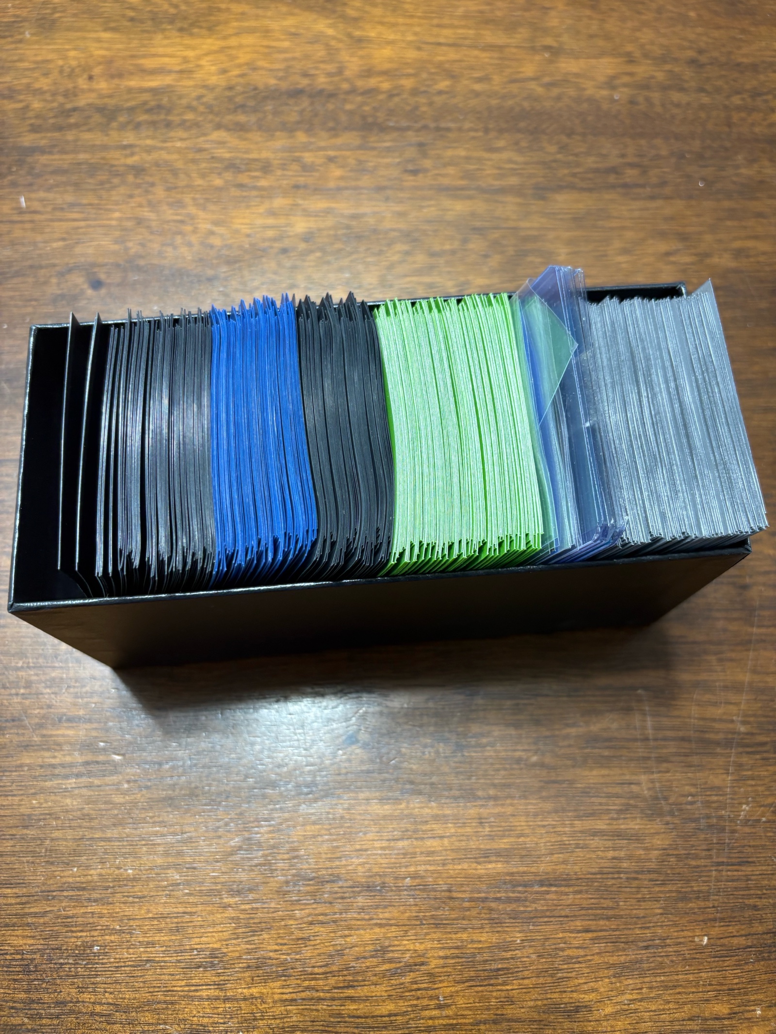 Trading Card Colored Sleeves for Deck Building