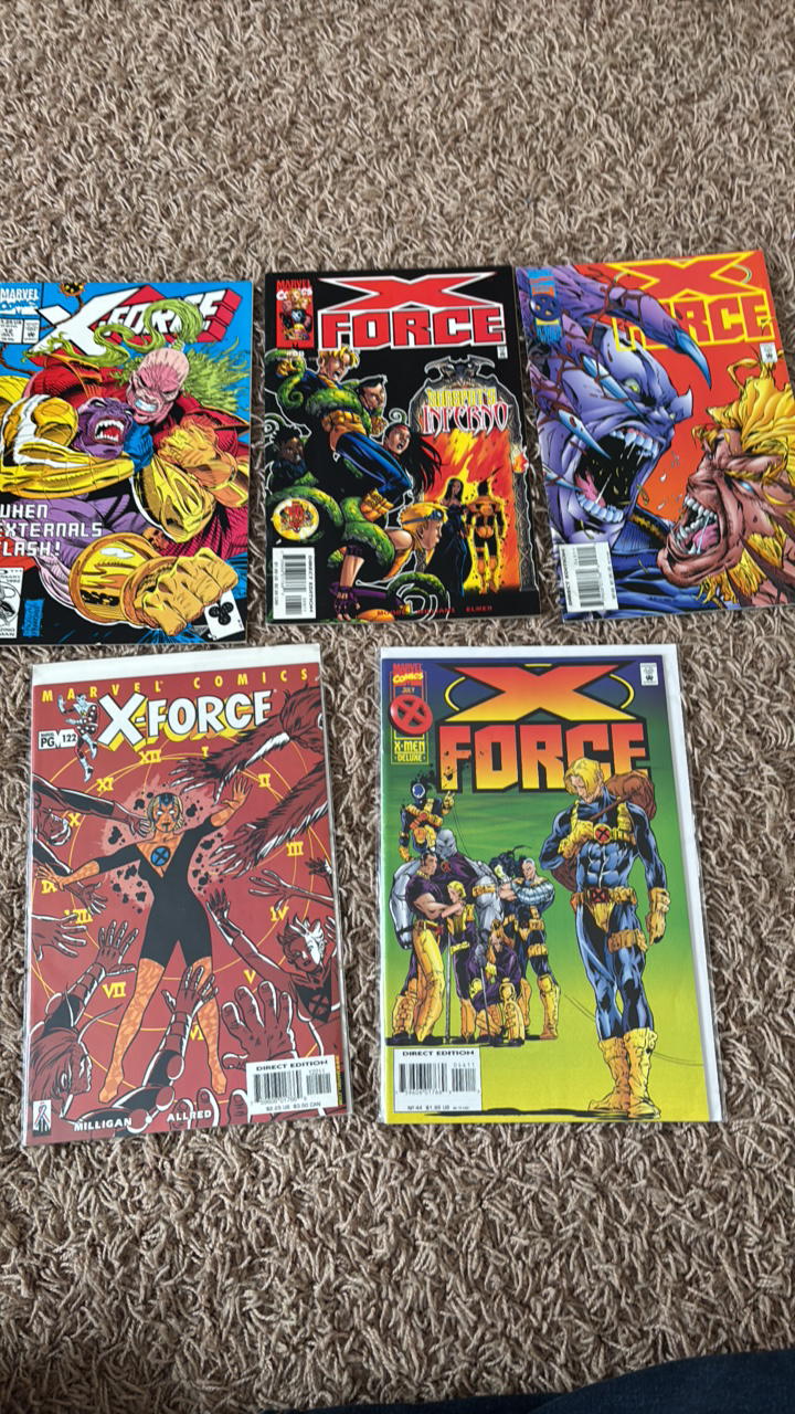 X-Force Comic Book Lot, 5 Comics in Lot (Spinoff Series From X-Me )