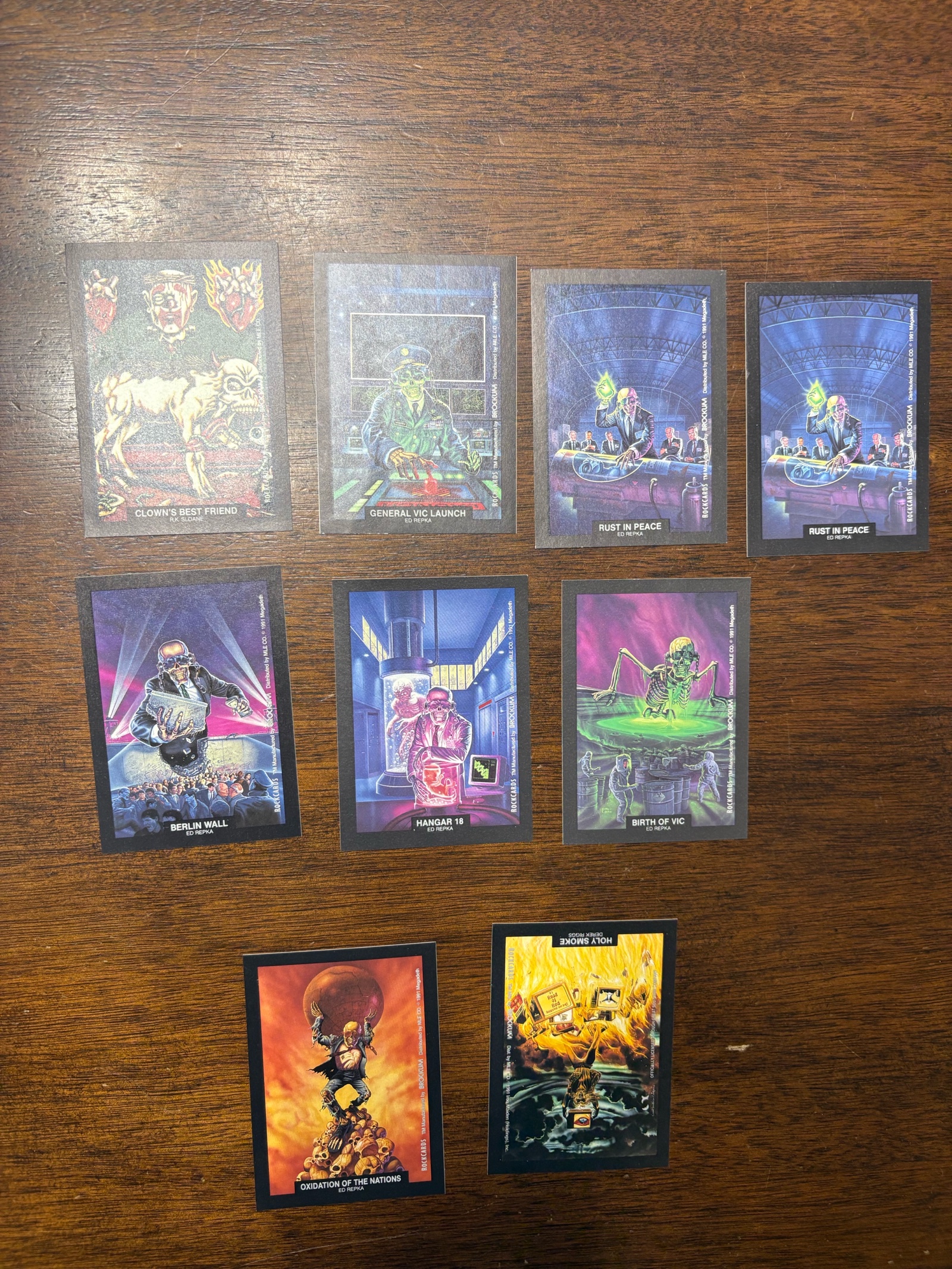 Vintage Heavy Metal Hard Rock Trading Cards, Megadeath and Others