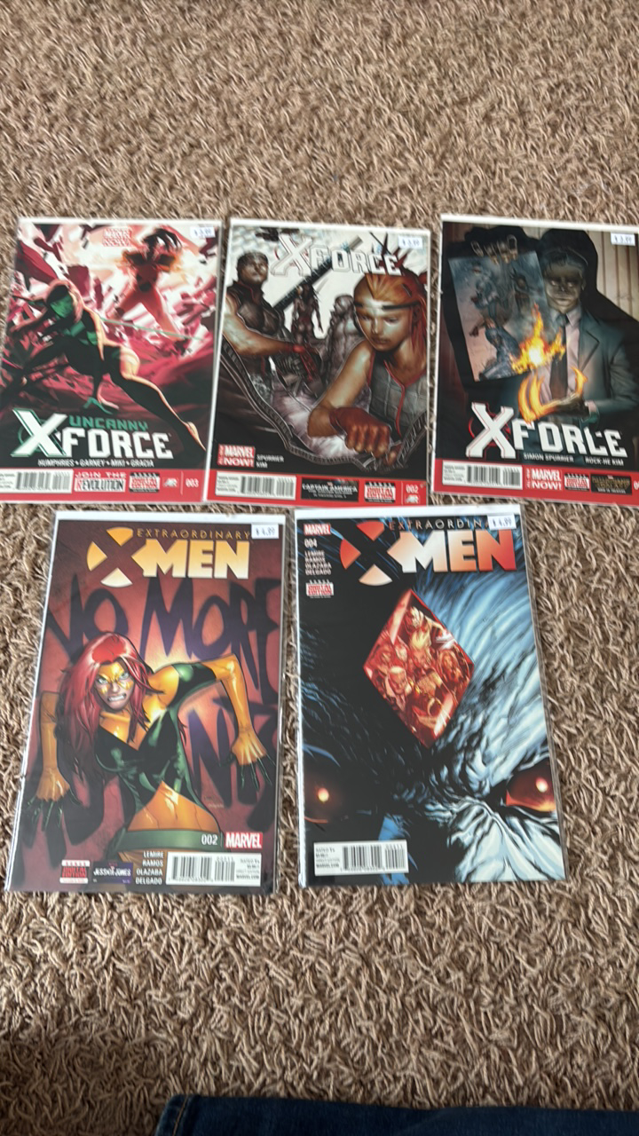 X-Men and X-Force Comic Book Lot, 5 Comic Books