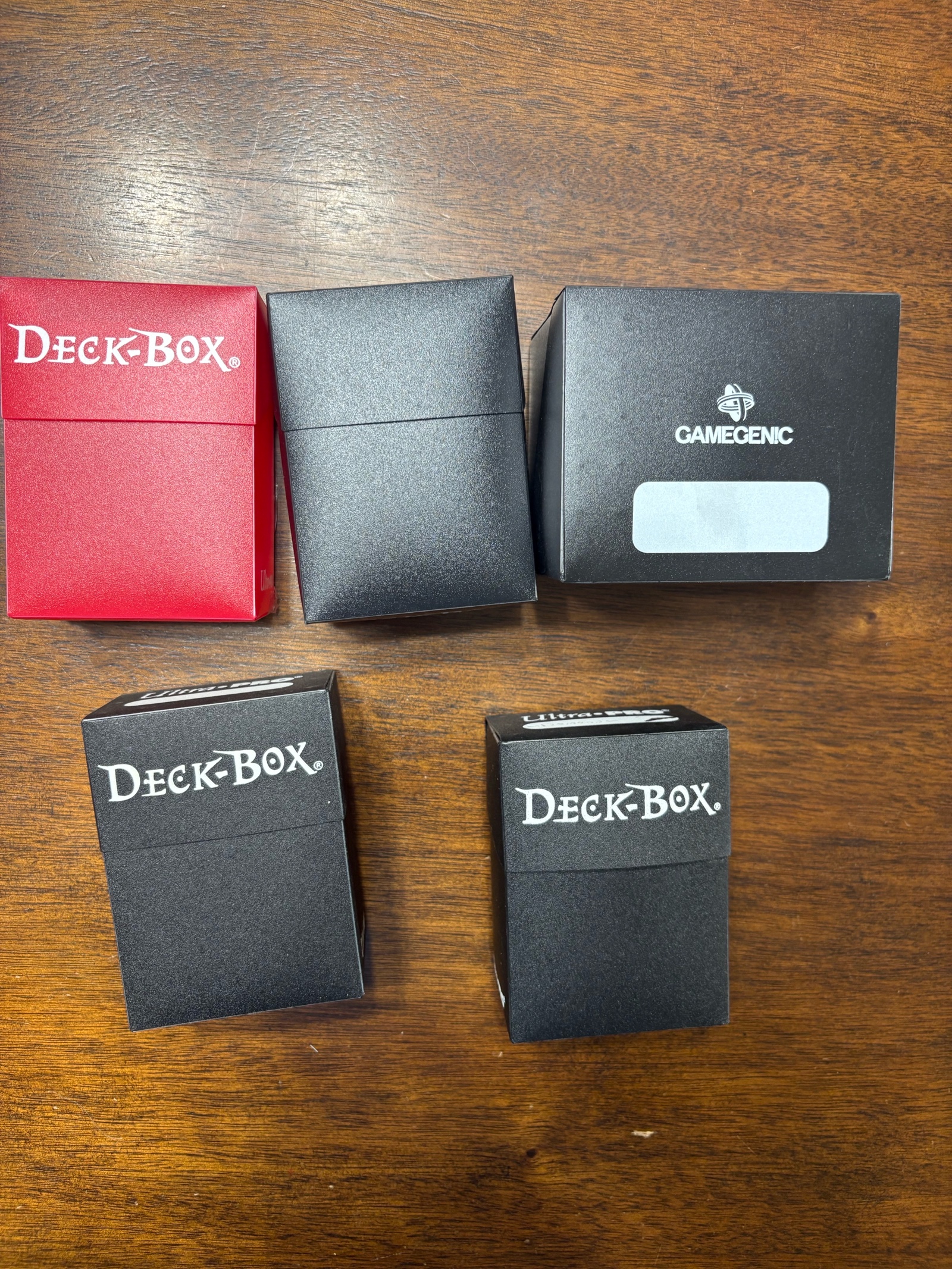 Five Empty Deck Boxes to Tradimg Card Games Like Magic the Gathering, Yugioh and Pokmon