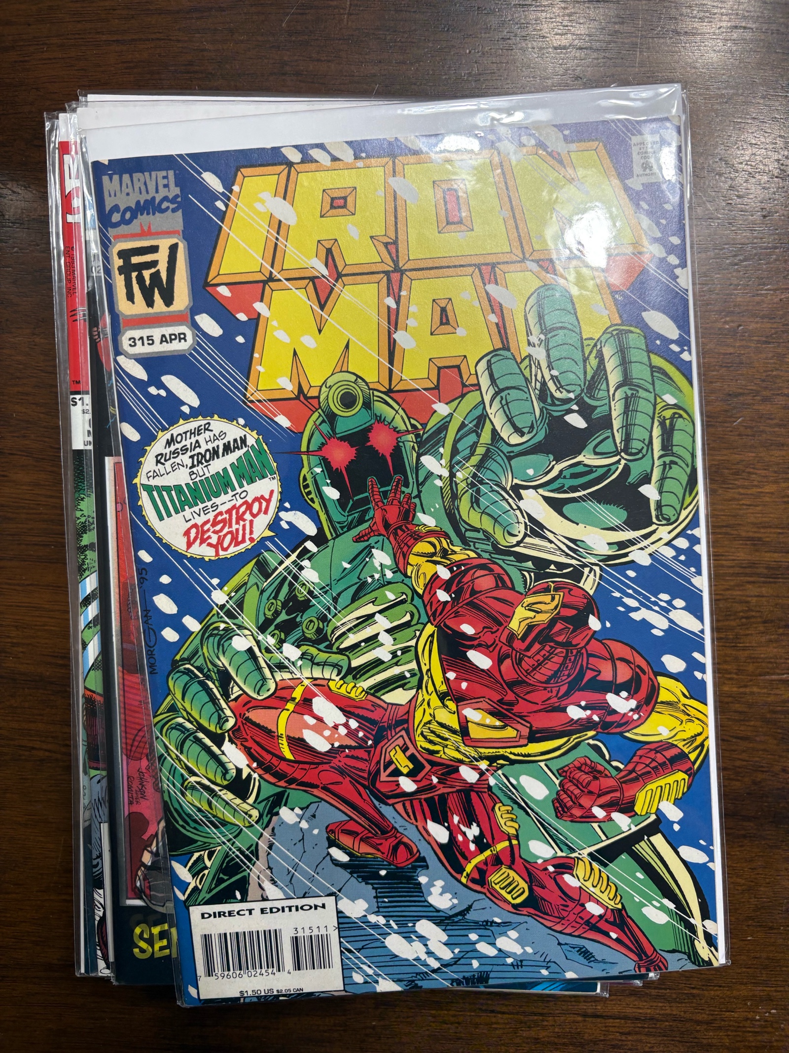 Iron Man Marvel Comics Isssue #315 Against Titanium Man