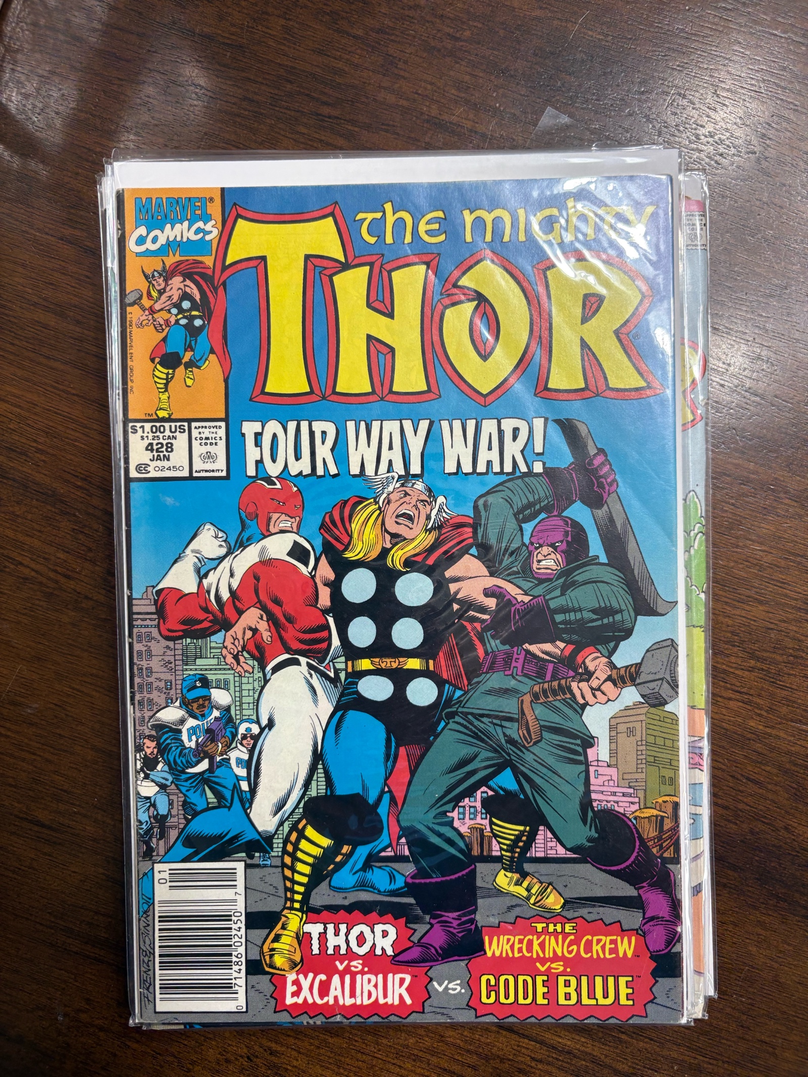 The Almighty Thor Marvel Comics Issue #428 Four Way War Issue