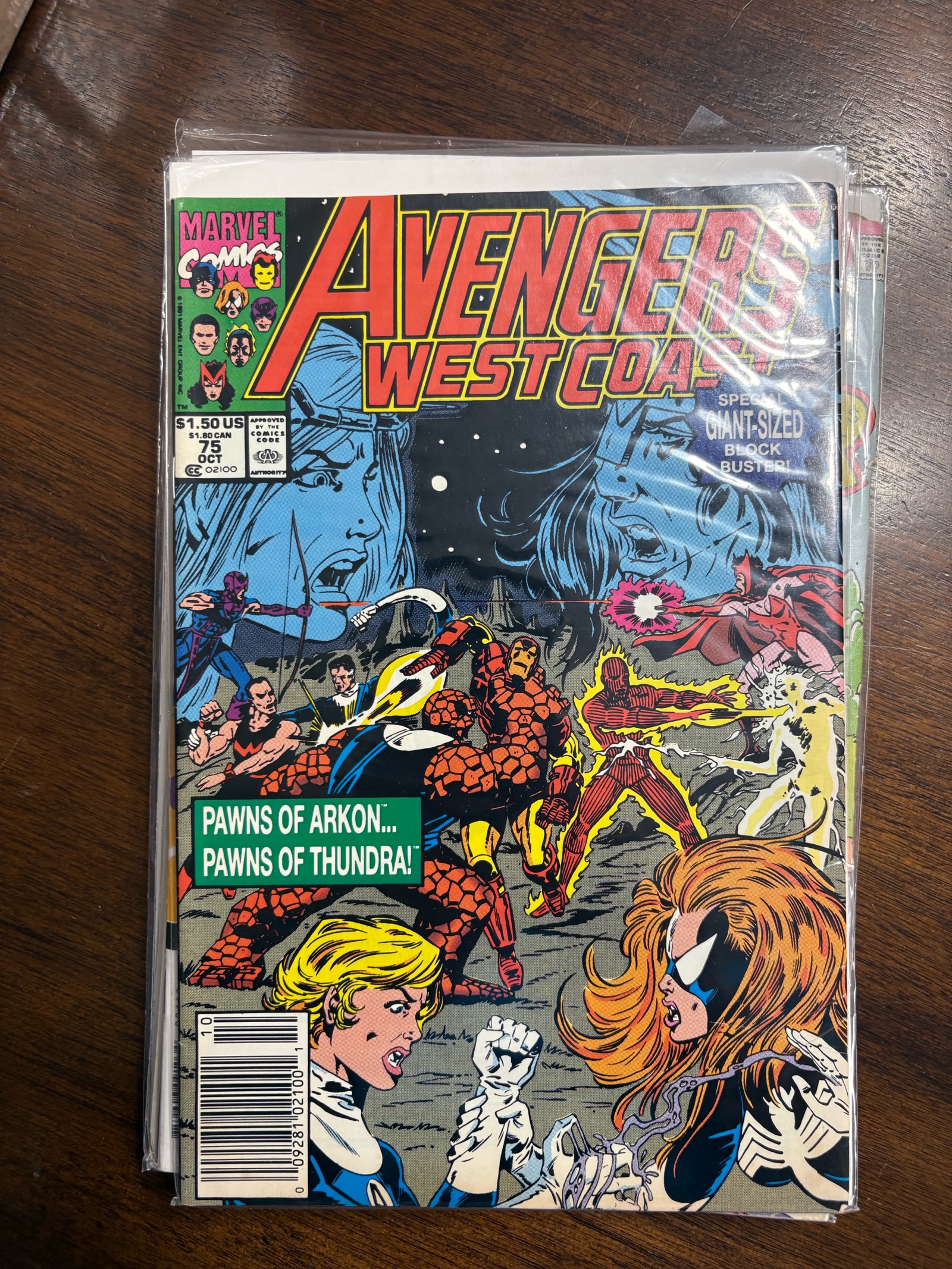 Avengers West Coast Giant-Sized Block Buster Issue #75 Marvel Comics