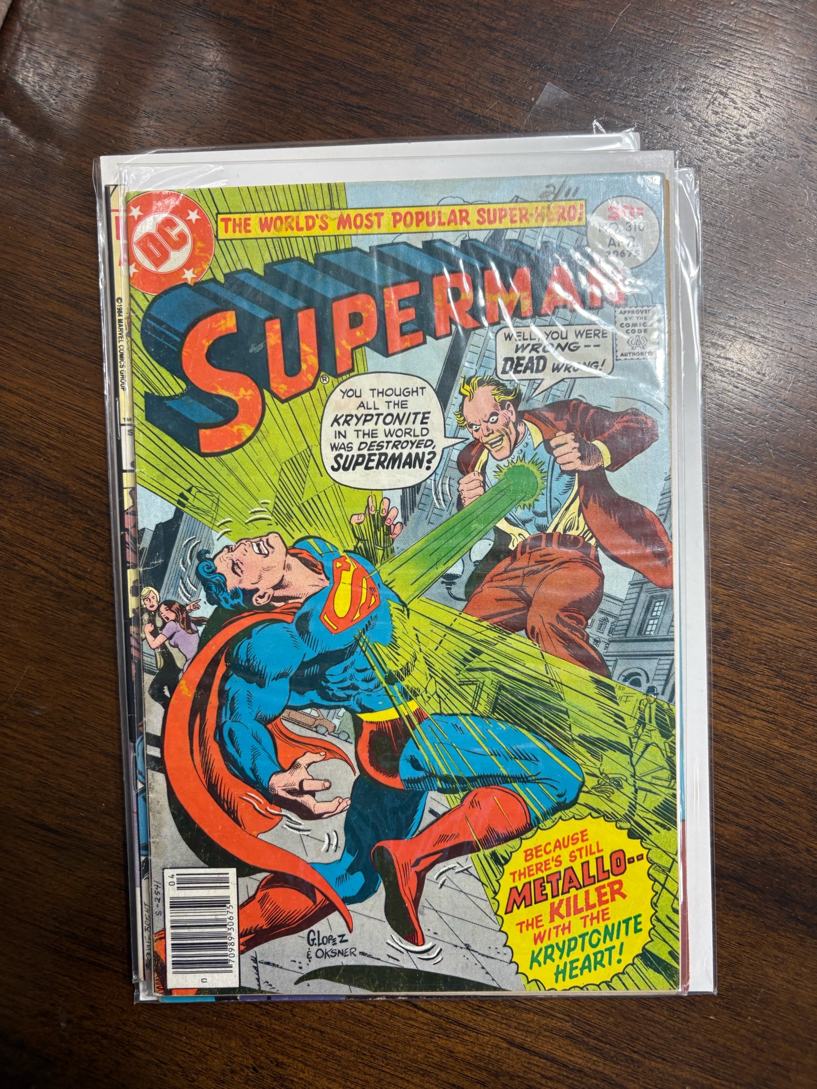 Superman DC Comics Vintage Comic Book Issue #310