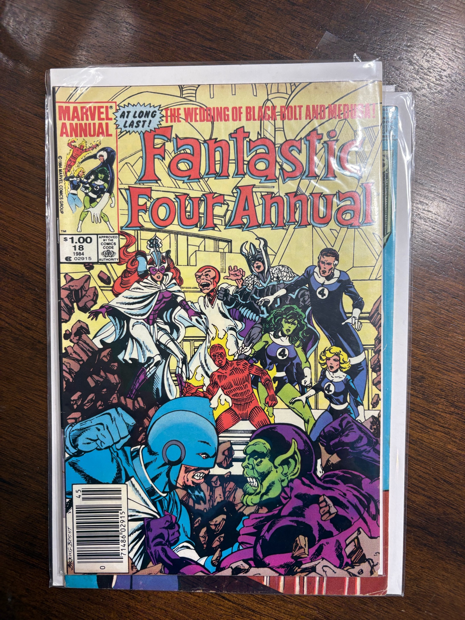 Fantastic Four Annual Issue #18 Marvel Comics Book the Wedding of Black Bolt and Medusa Issue