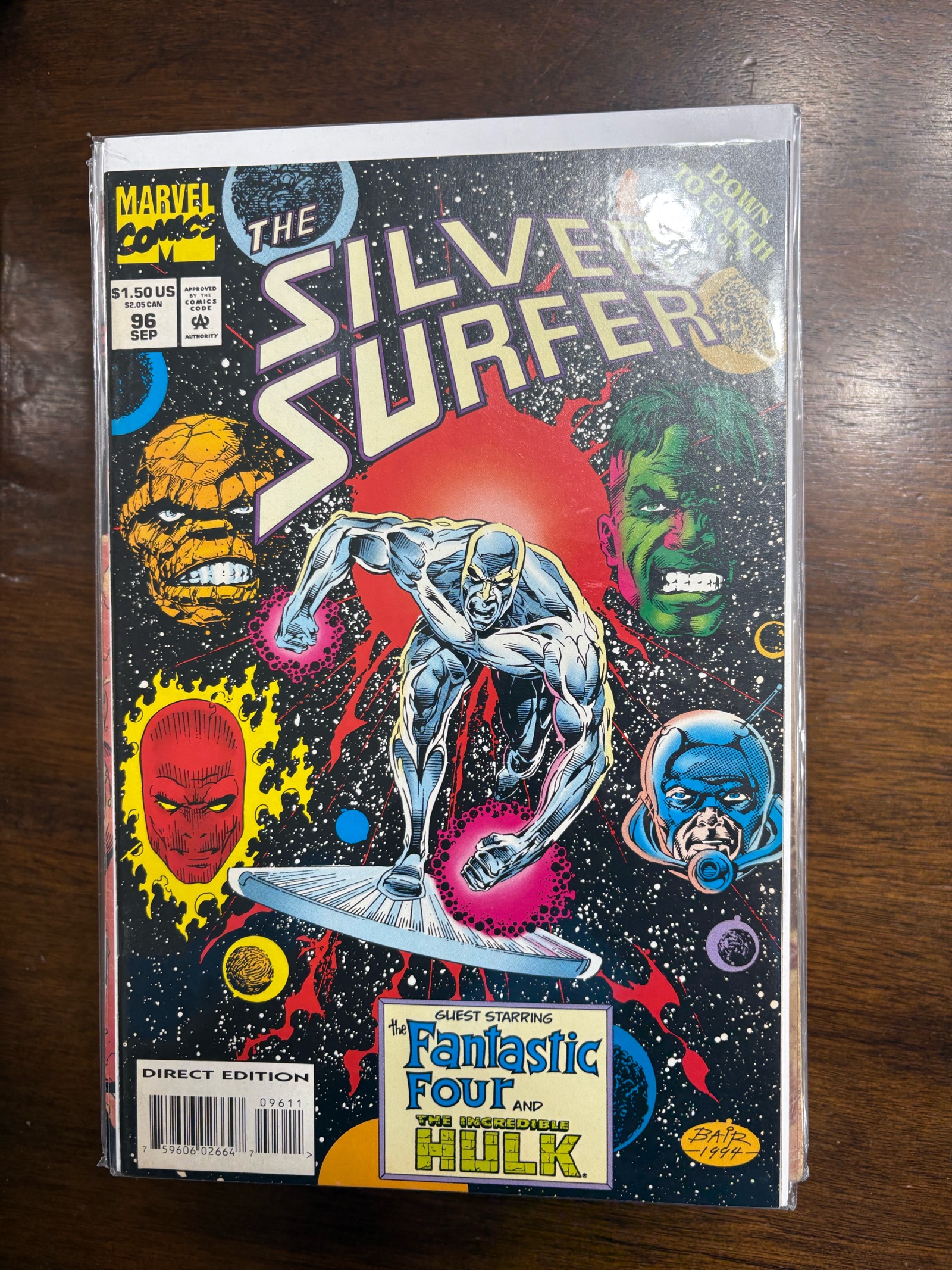 The Silver Surfer Guest Starring Fantastic Four and the Incredible Hulk Marvel Comics Issue #96