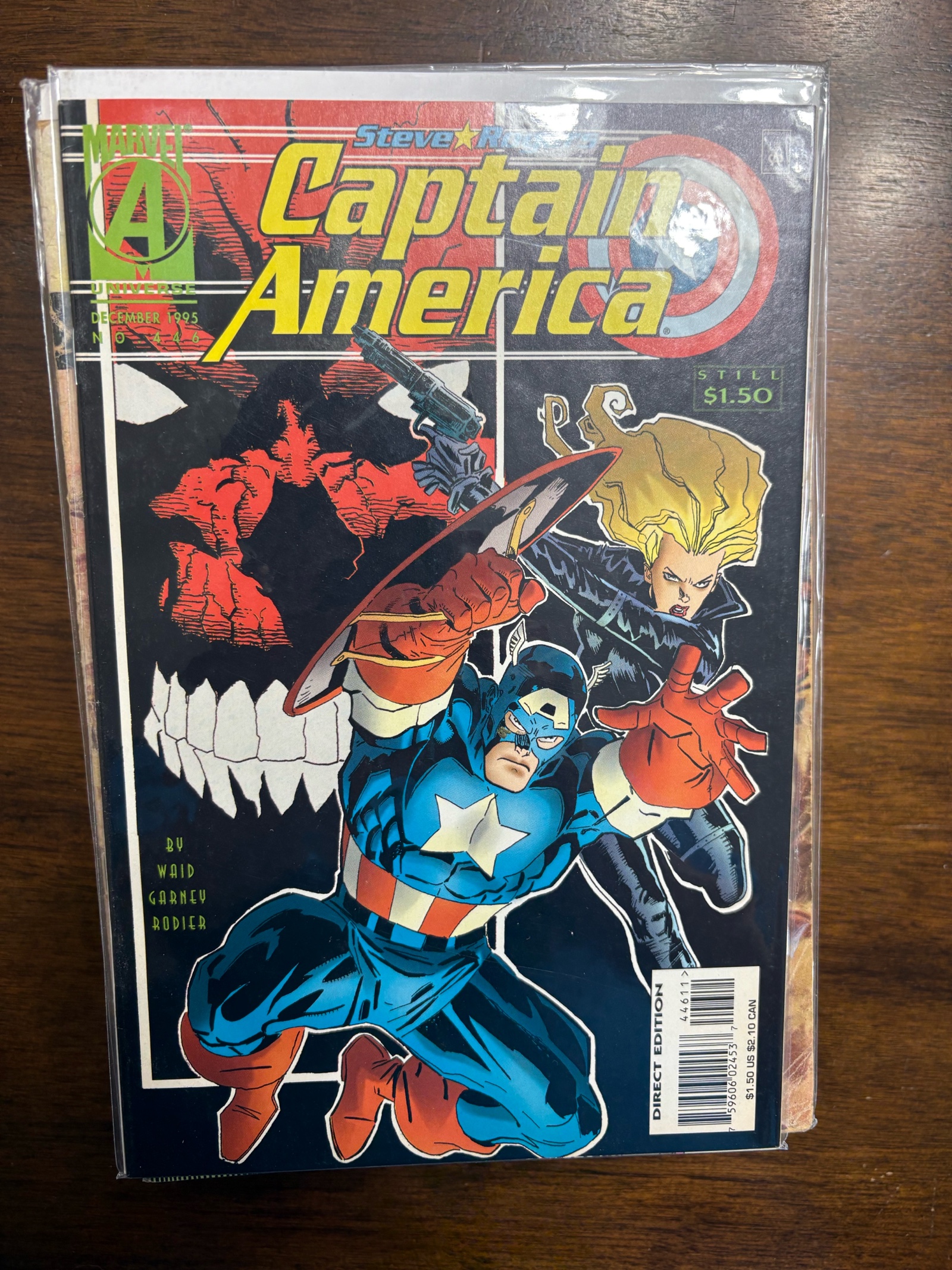 Captain America Marvel Comics Issue #446 Red Skull and Black Widow