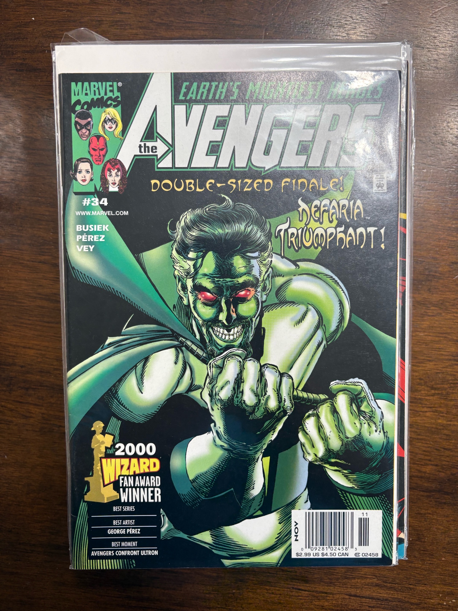 The Avengers Double-Sized Finale Nefaria Triumphant Marvel Comics Issue #34