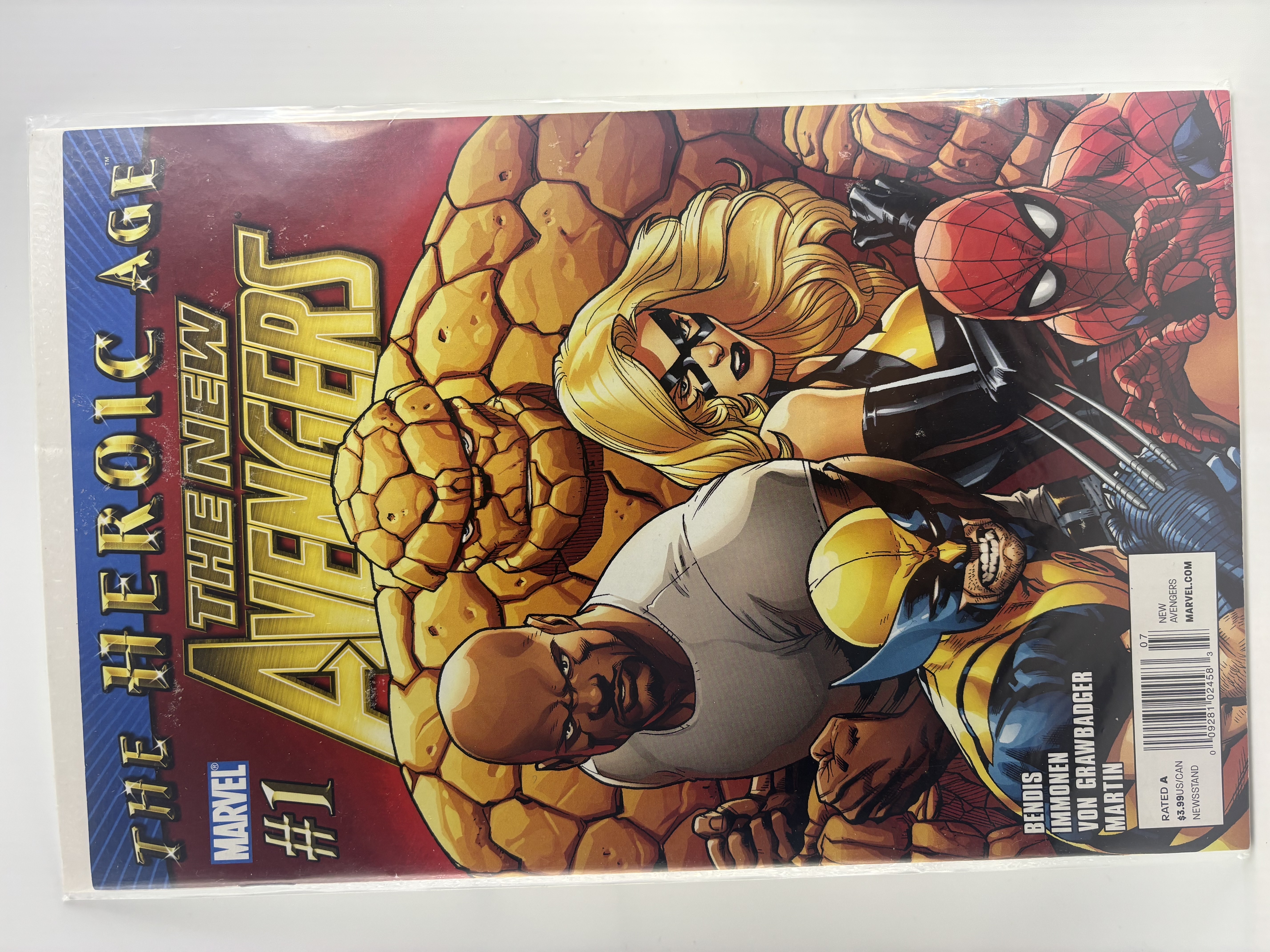 The Heroic Age The New Avengers First Issue #1 Marvel, Spider-Man, Wolverine, Thing, Luke Cage