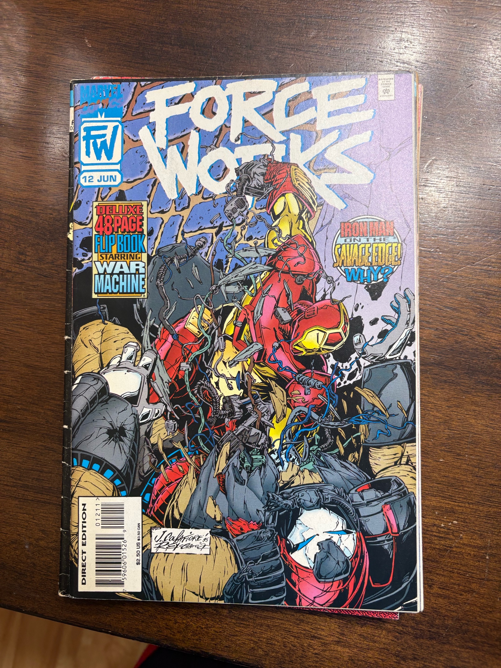 Force Works Issue #12 Iron Man Comic and War Machine Marvwl Comics