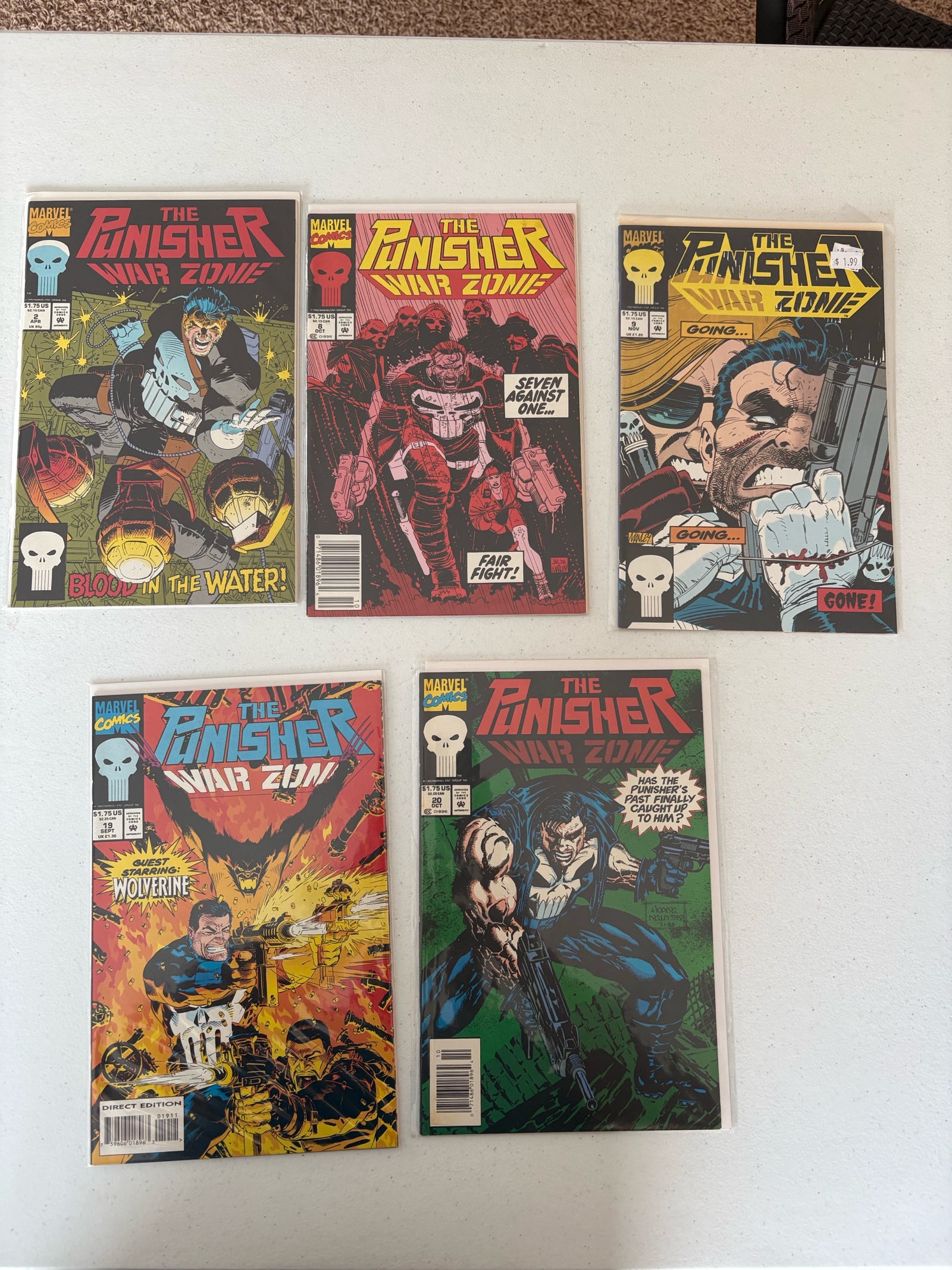 The Punisher War Zone Marvel Comics Lot 5 Comics