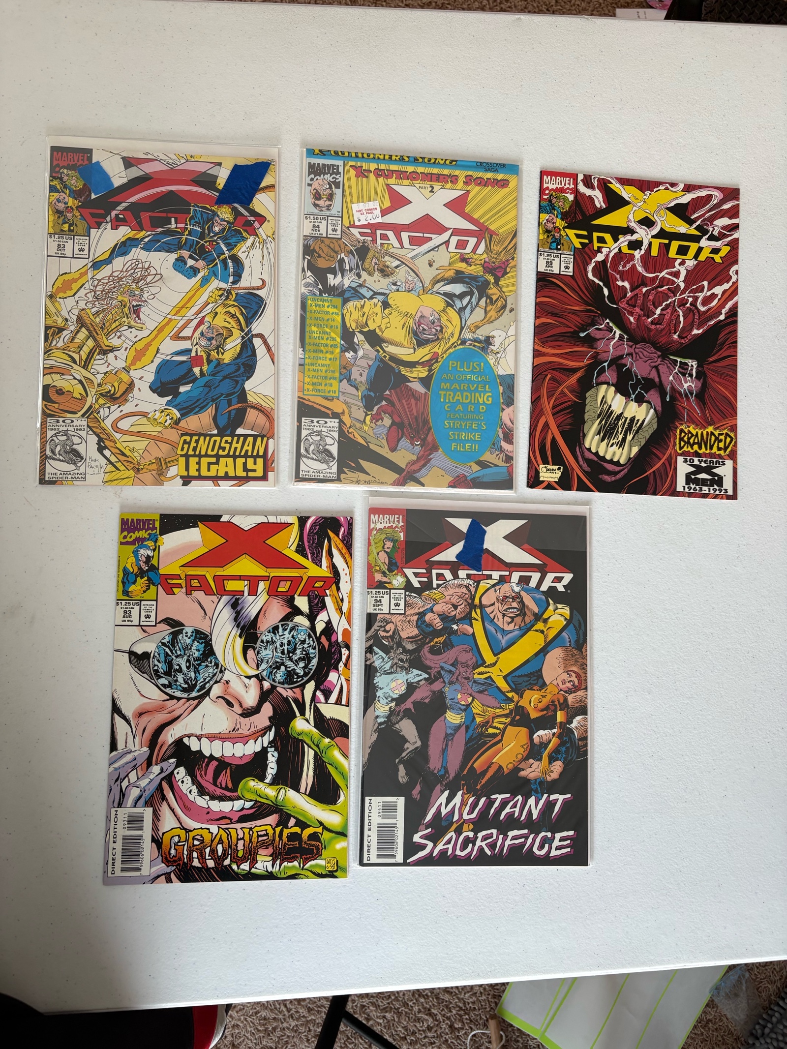 X-Factor Comic Book Lot 5 Comics Marvel Spinoff of X-Men