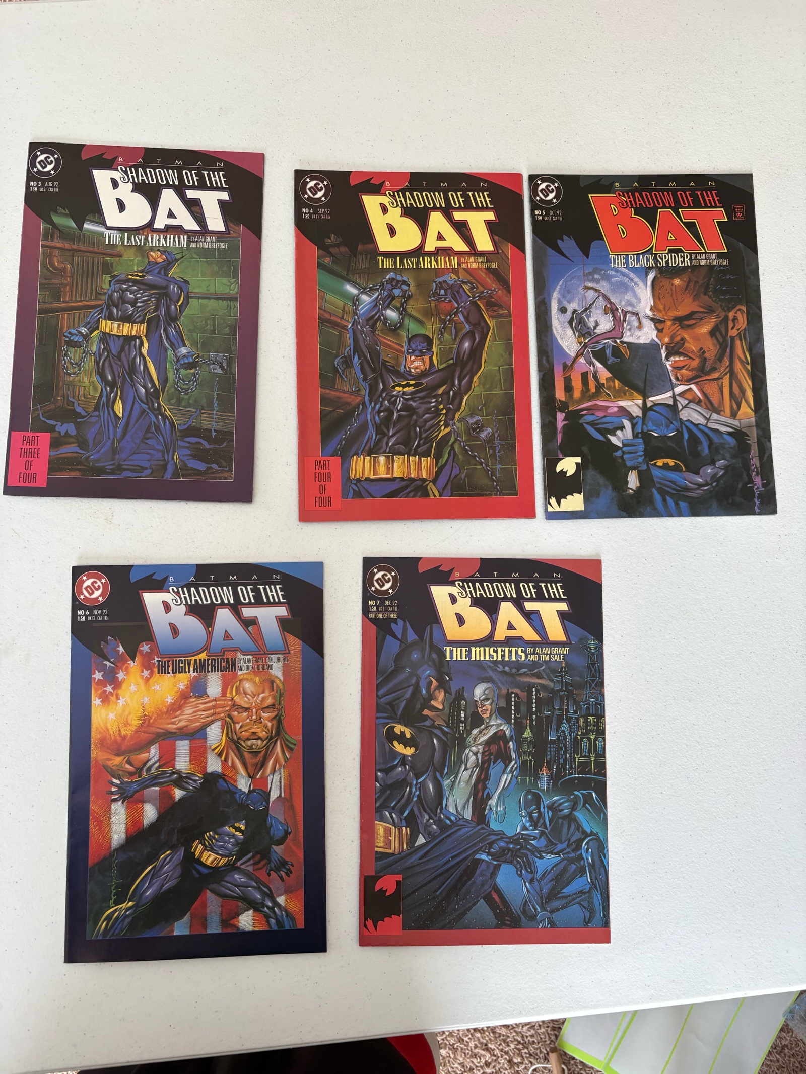 Batman Shadow of the Bat DC Comics Lot Five Comics