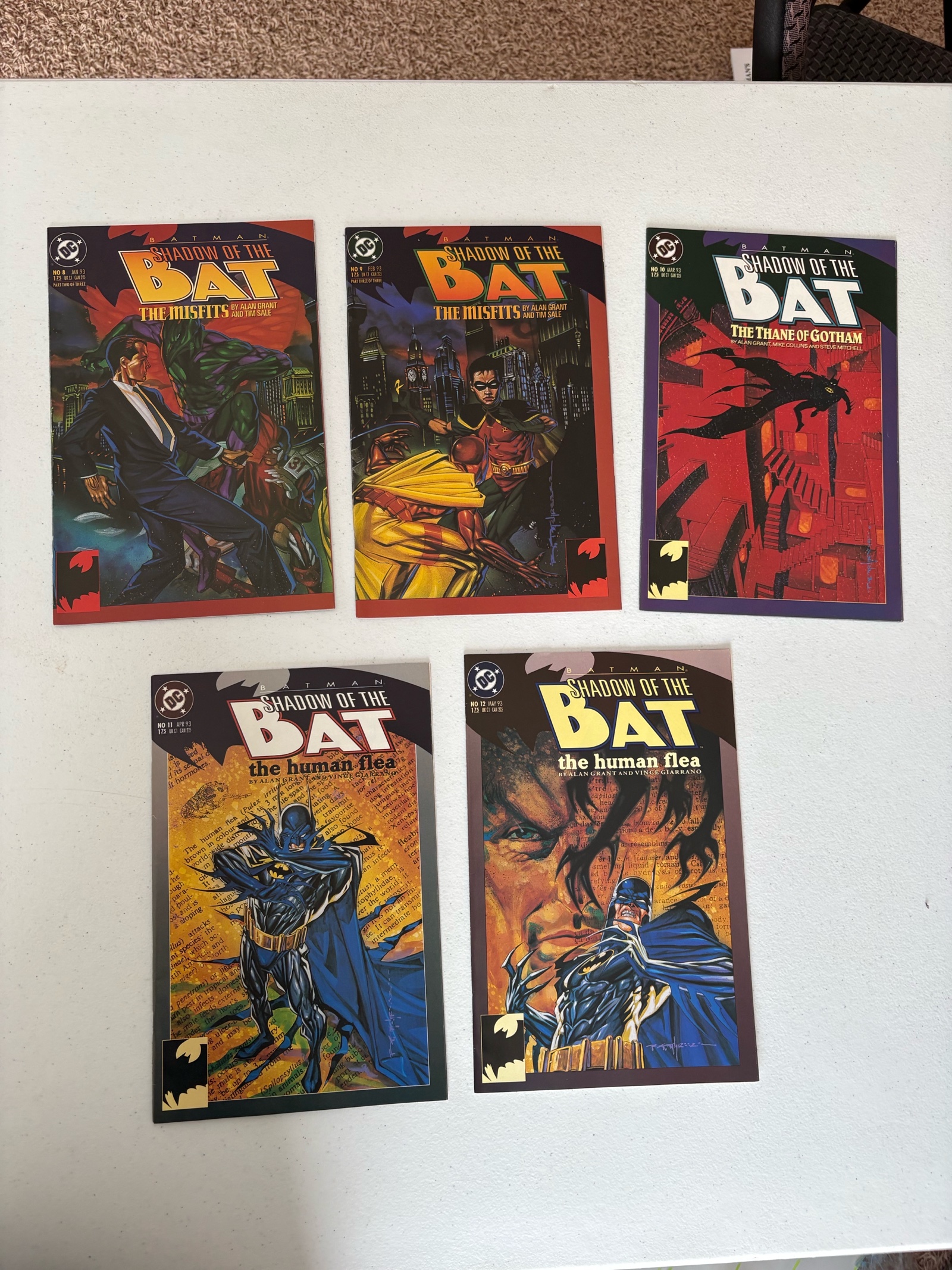 Batman Shadow of the Bat DC Comics Lot Five Comics