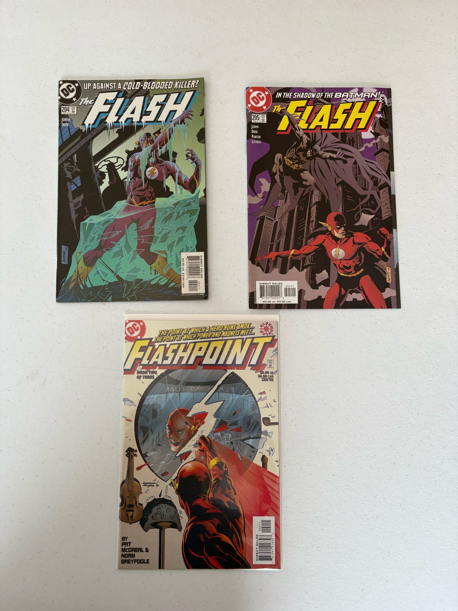 The Flash Comic Book Lot, 3 Comics DC Comics Publishing