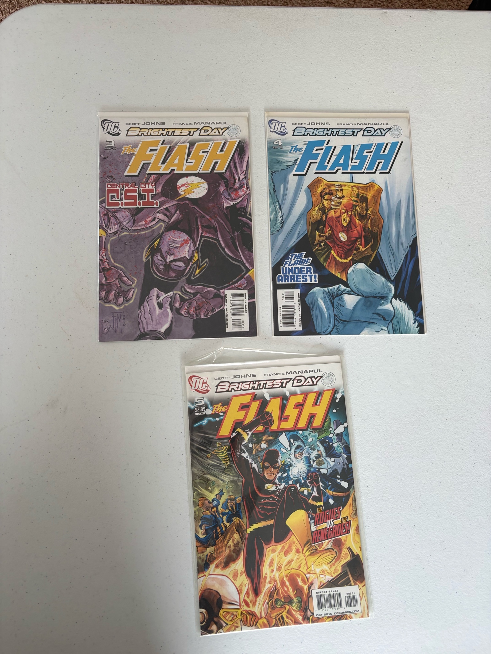 The Flash Comic Book Lot, 3 Comics DC Comics Publishing