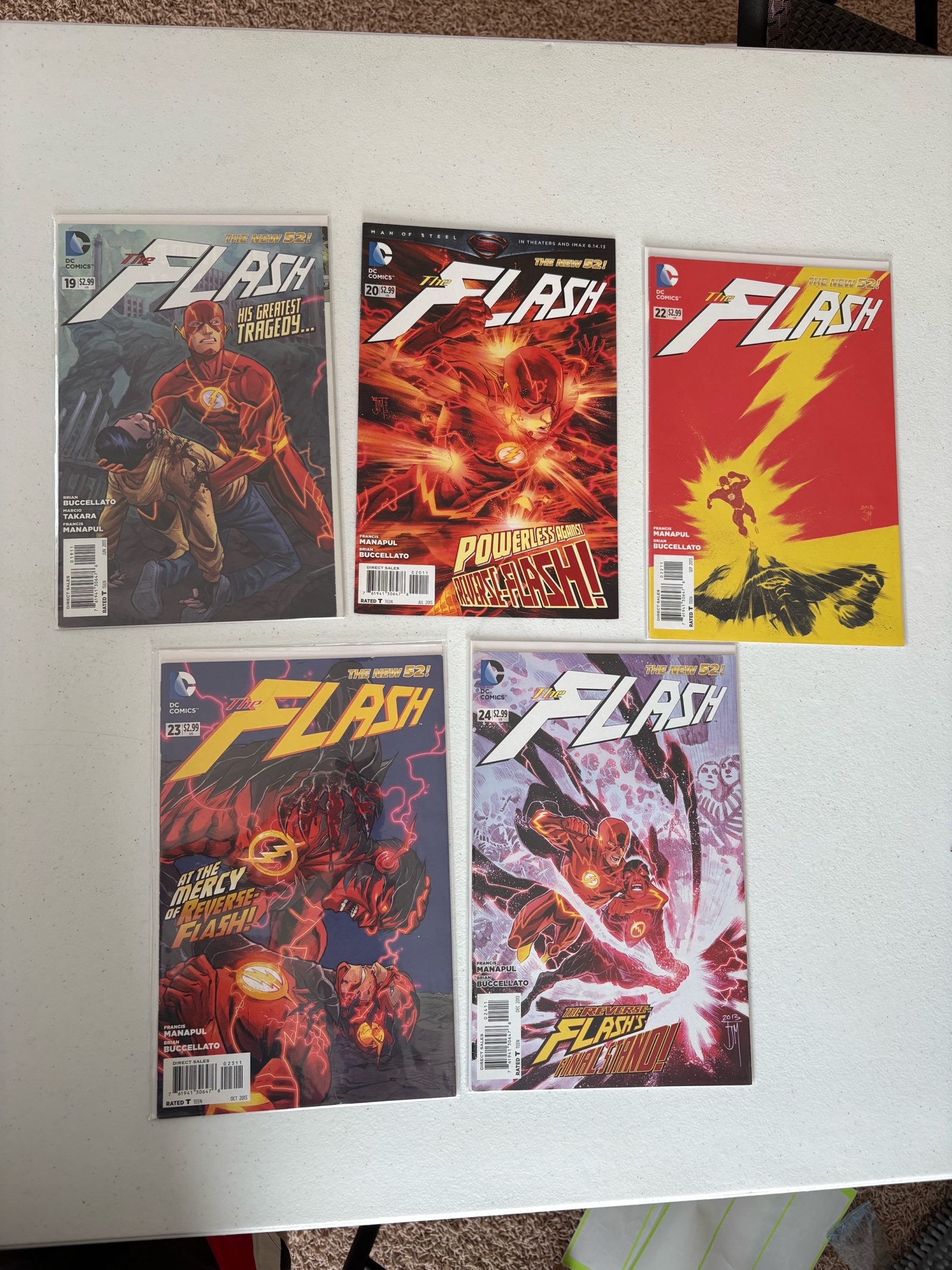 The Flash Comic Book Lot, 5 Comics DC Comics Publishing