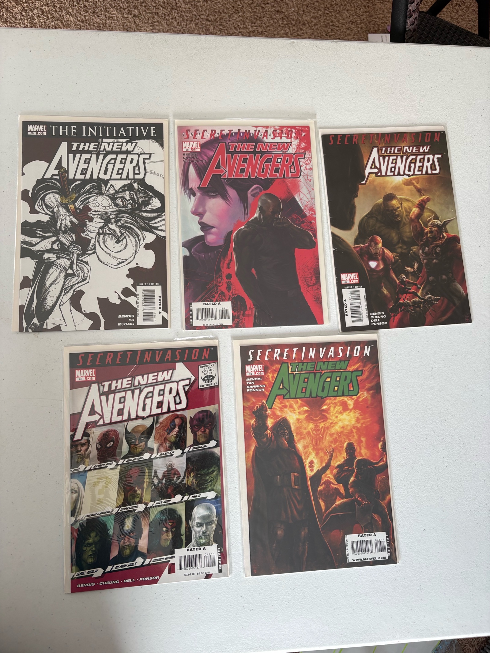 Avengers Comic Book Lot, 5 Comics Marvel Comics