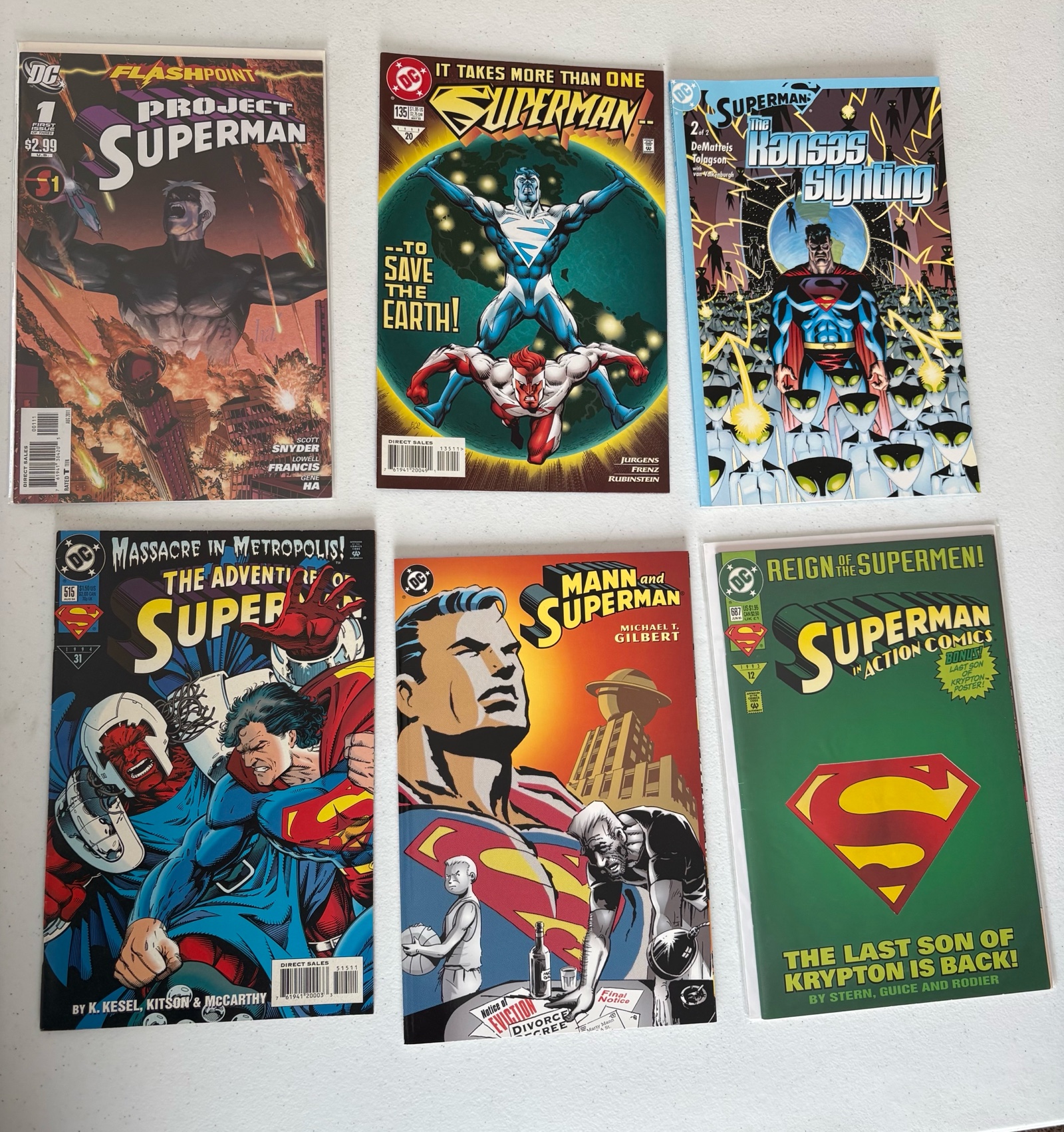 Superman Comic Book Lot, 6 Comics DC Brand