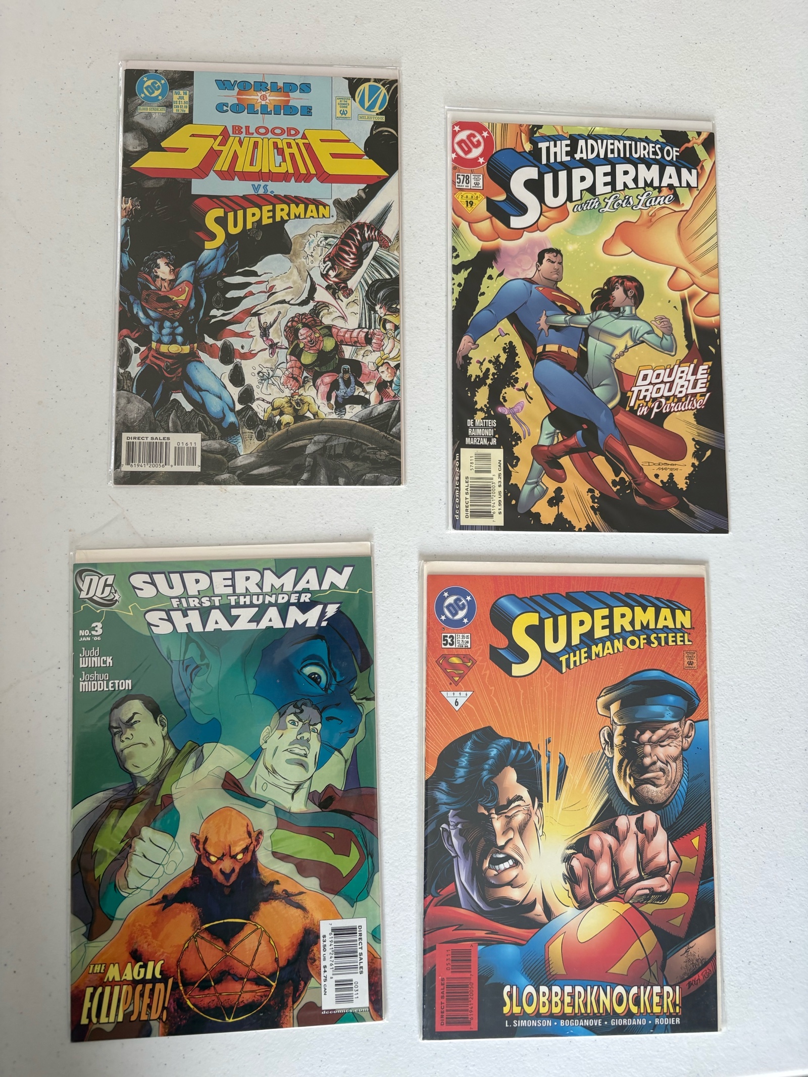 Superman Comic Book Lot, 4 Comics DC