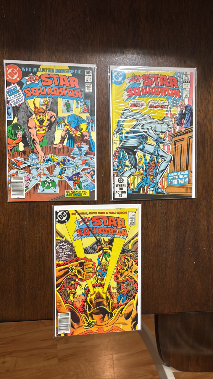 All Star Squadron DC Comics Book Lot, 3 Comics Including First Issue #1