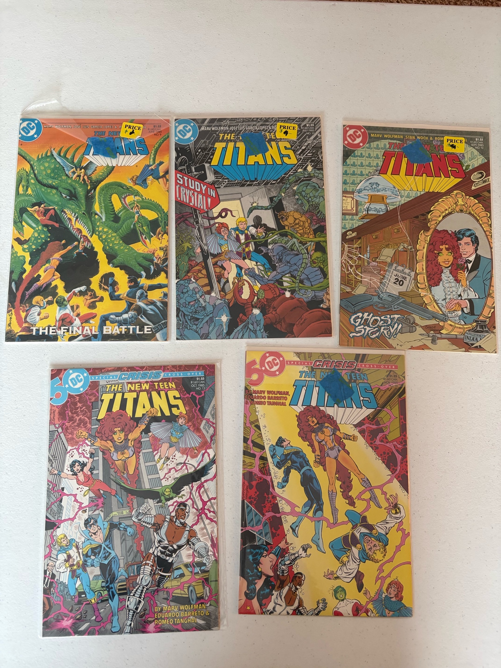The New Teen Titans Comic Book Lot, 5 Comics DC
