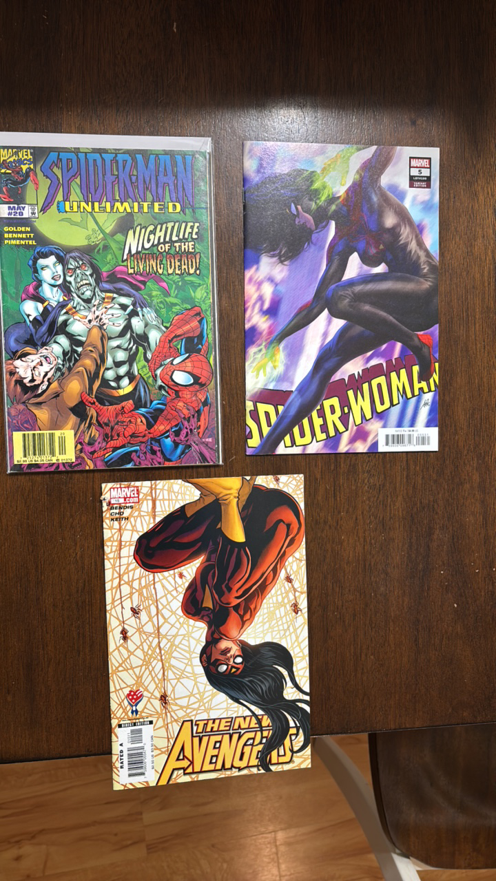 Spider-man and Spider-Woman Comic Book Lot Marvel