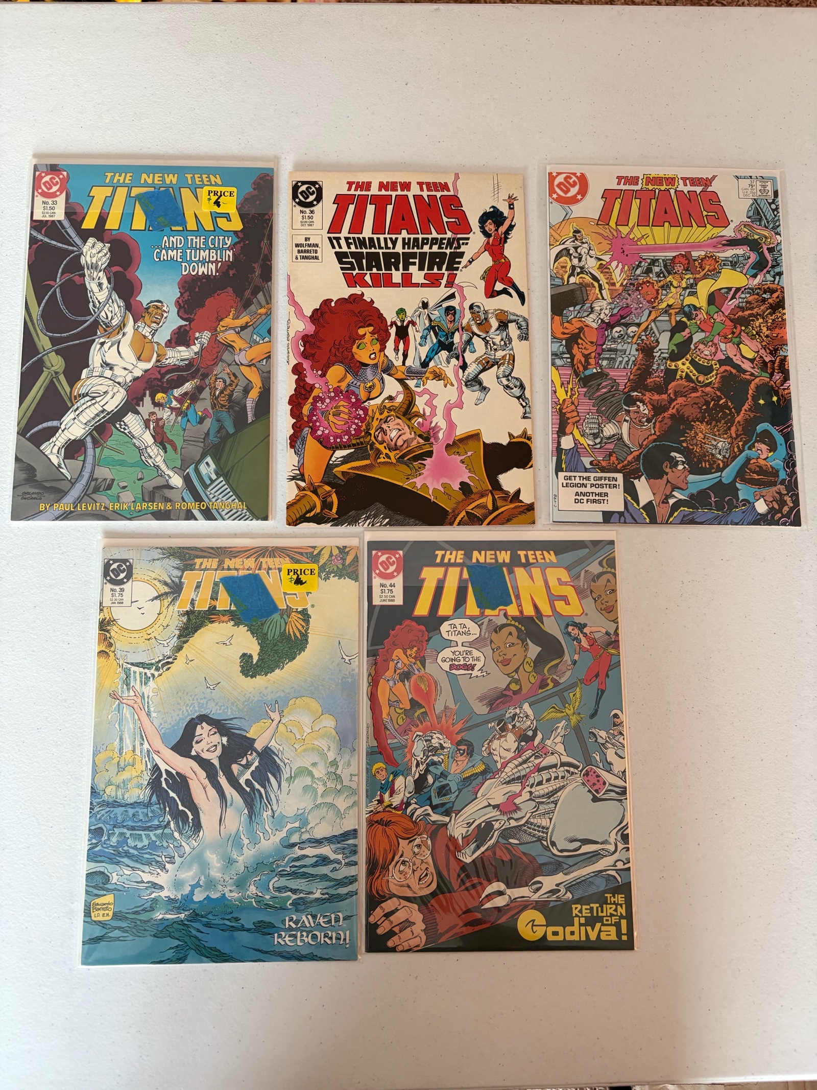 The New Teen Titans Comic Book Lot, 5 Comics DC