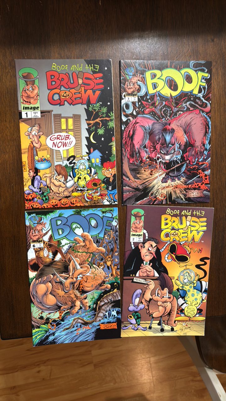 Boof and the Bruise Crew Comic Book Lot, 4 Comics Includes First Issue