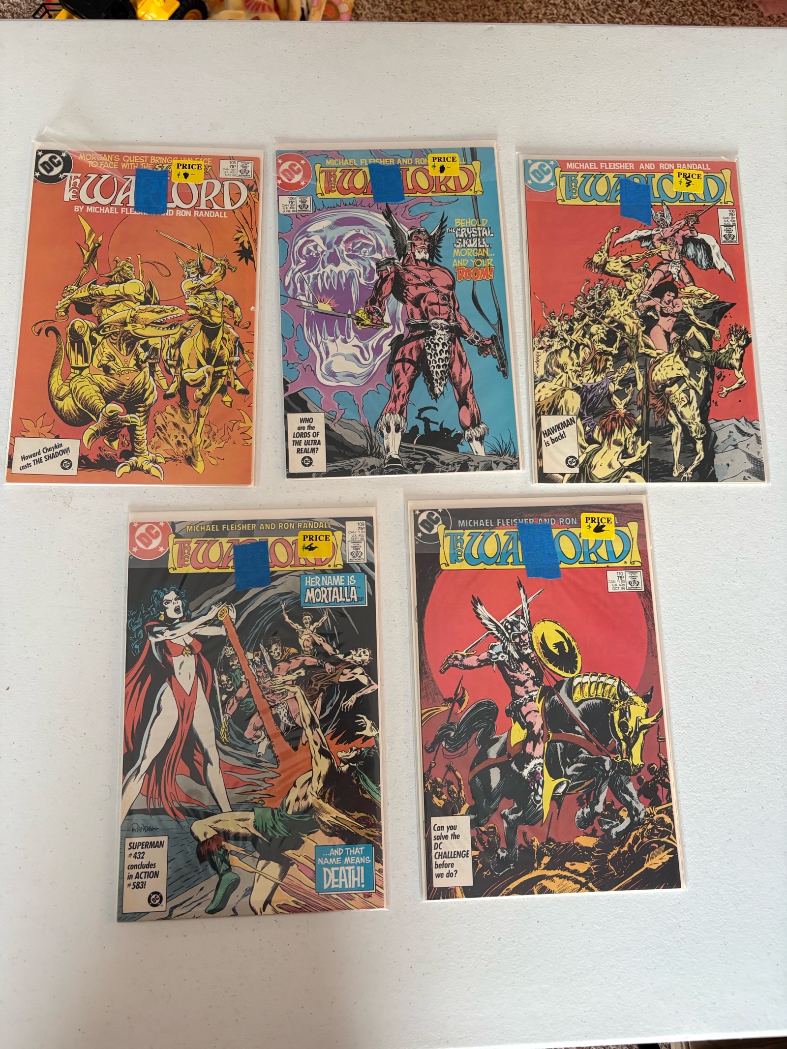 Warlord Annuals Comic Book Lot, 5 Comics From DC Comics