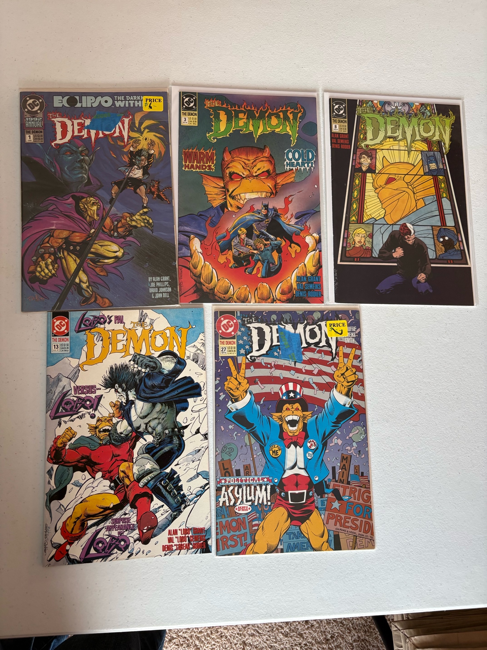 The Demon Comic Book Lot 5 Comics From DC