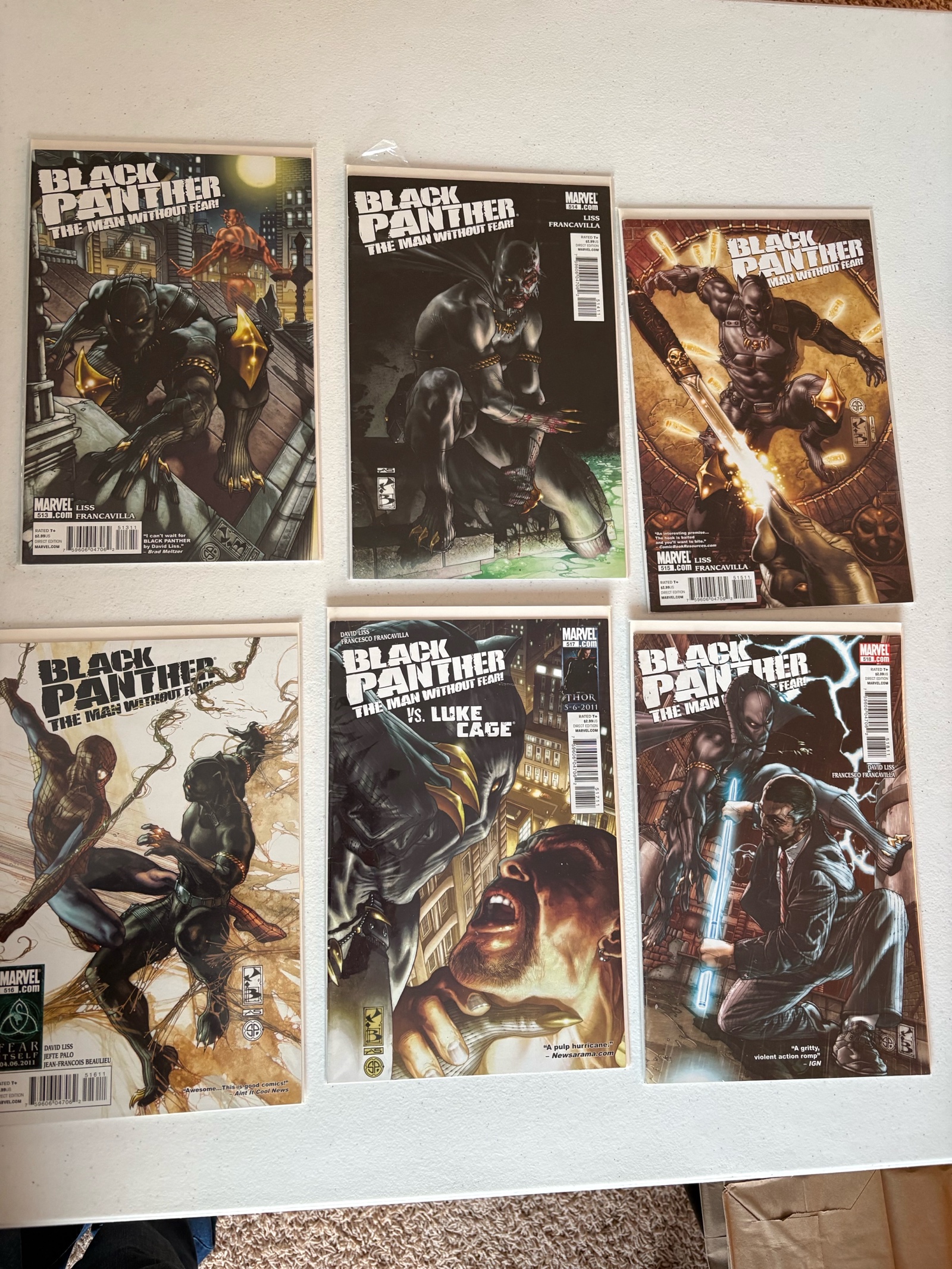 Black Panther Comic Book Lot, 6 Comics Marvel