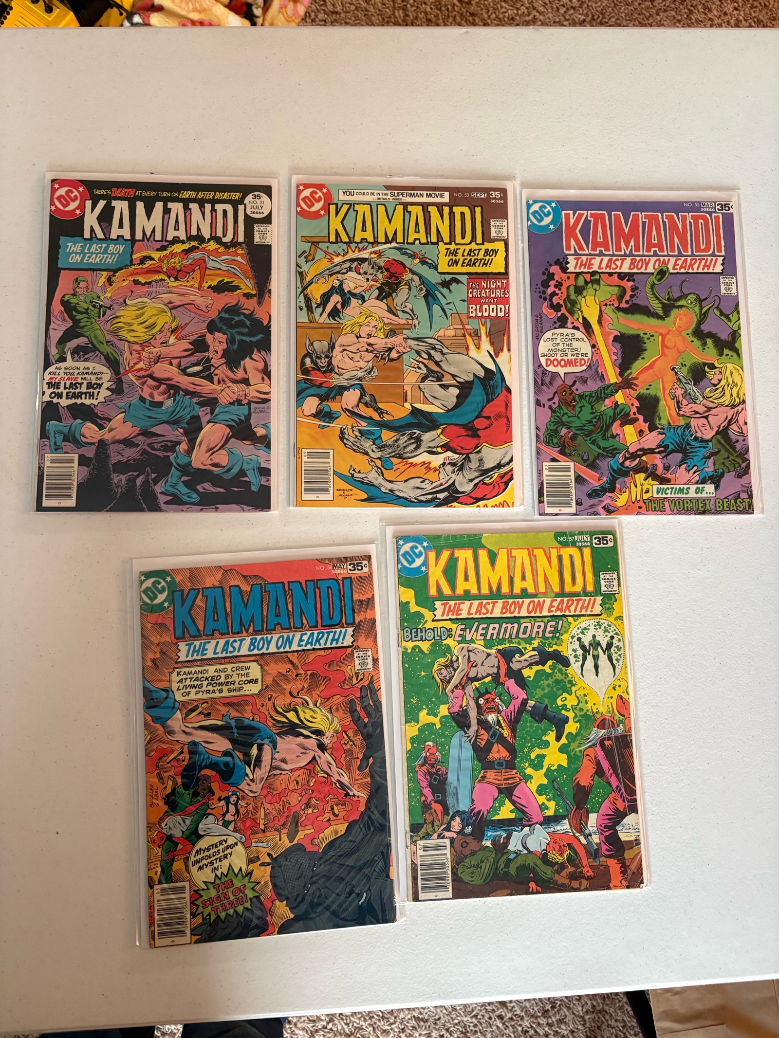 Kamandi Comic Book Lot, 5 Comics DC Publishing