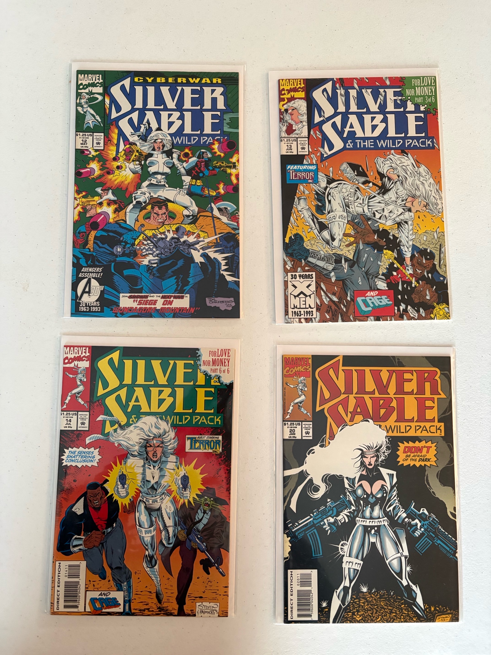 Silver Sable Comic Book Lot, 4 Comics Marvel Publishing