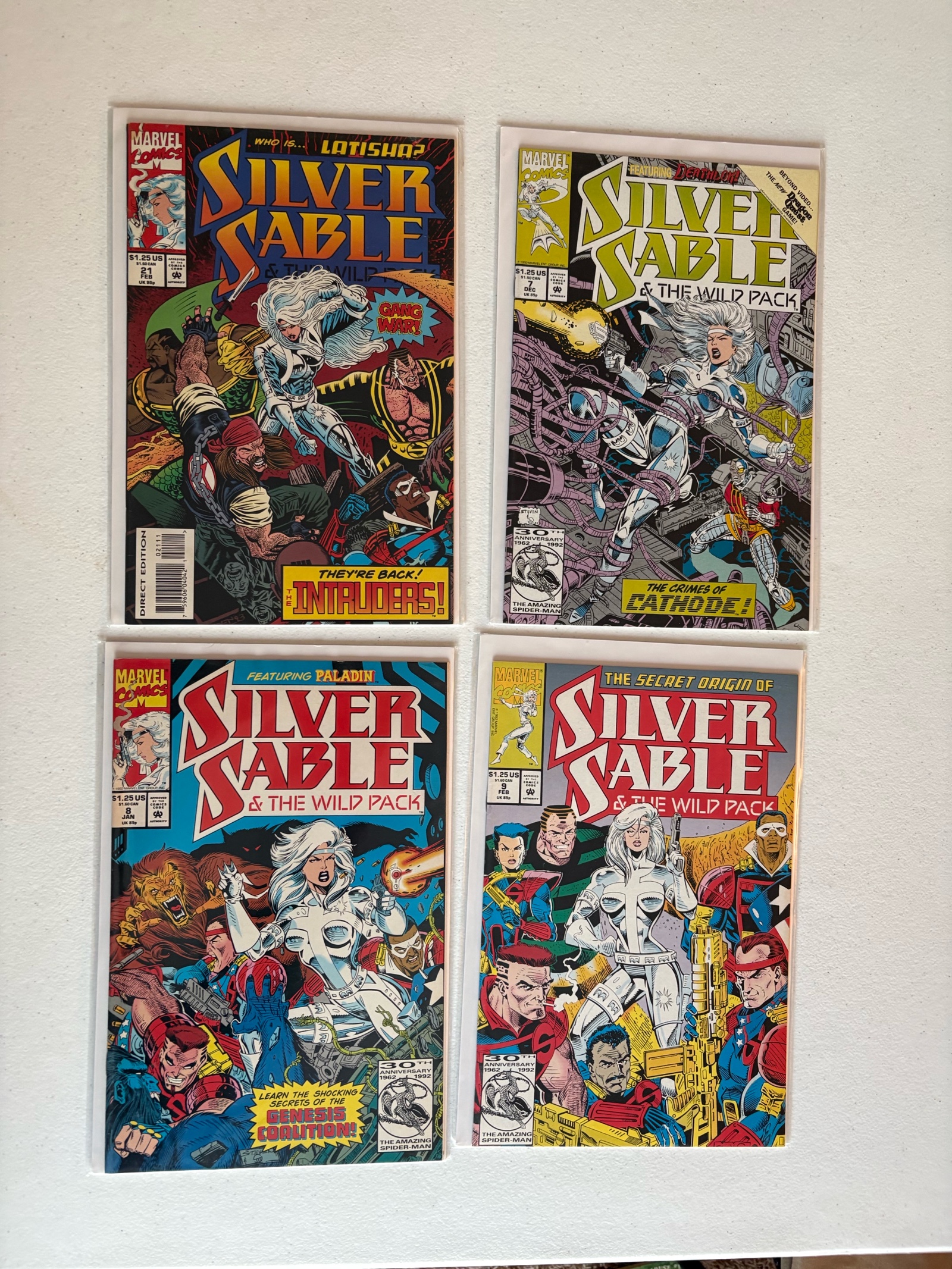 Silver Sable Comic Book Lot, 4 Comics Marvel Publishing