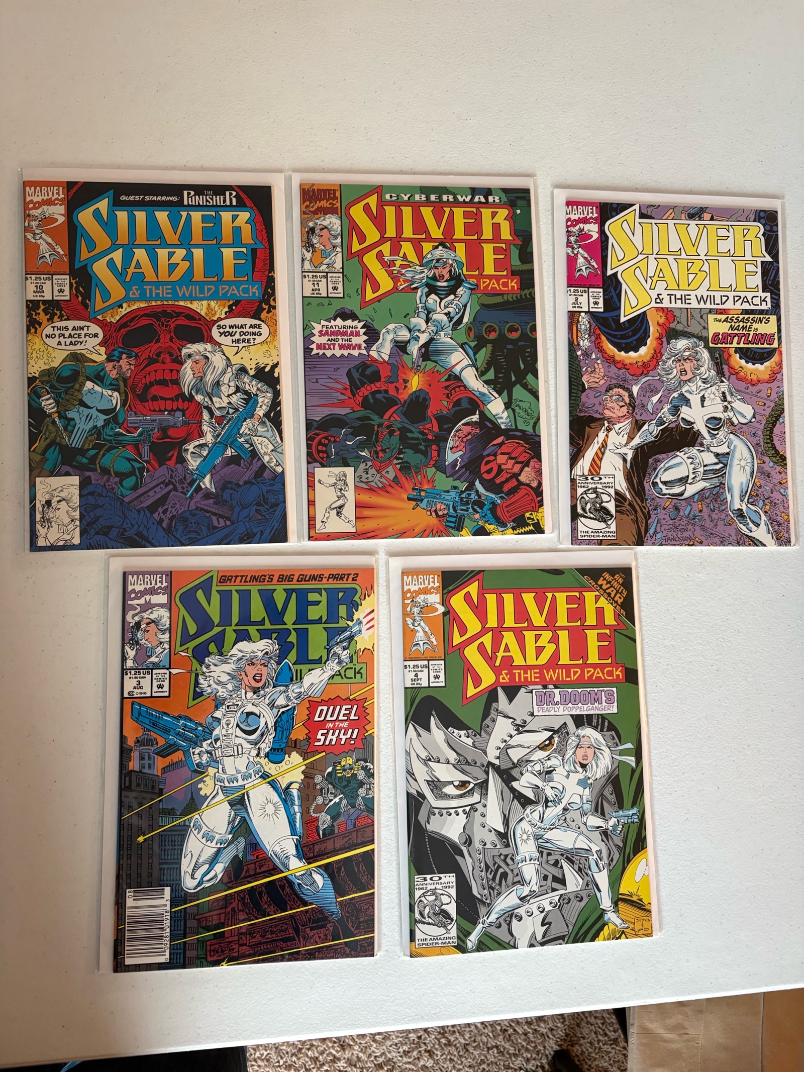 Silver Sable Comic Book Lot, 5 Comics Marvel Publishing