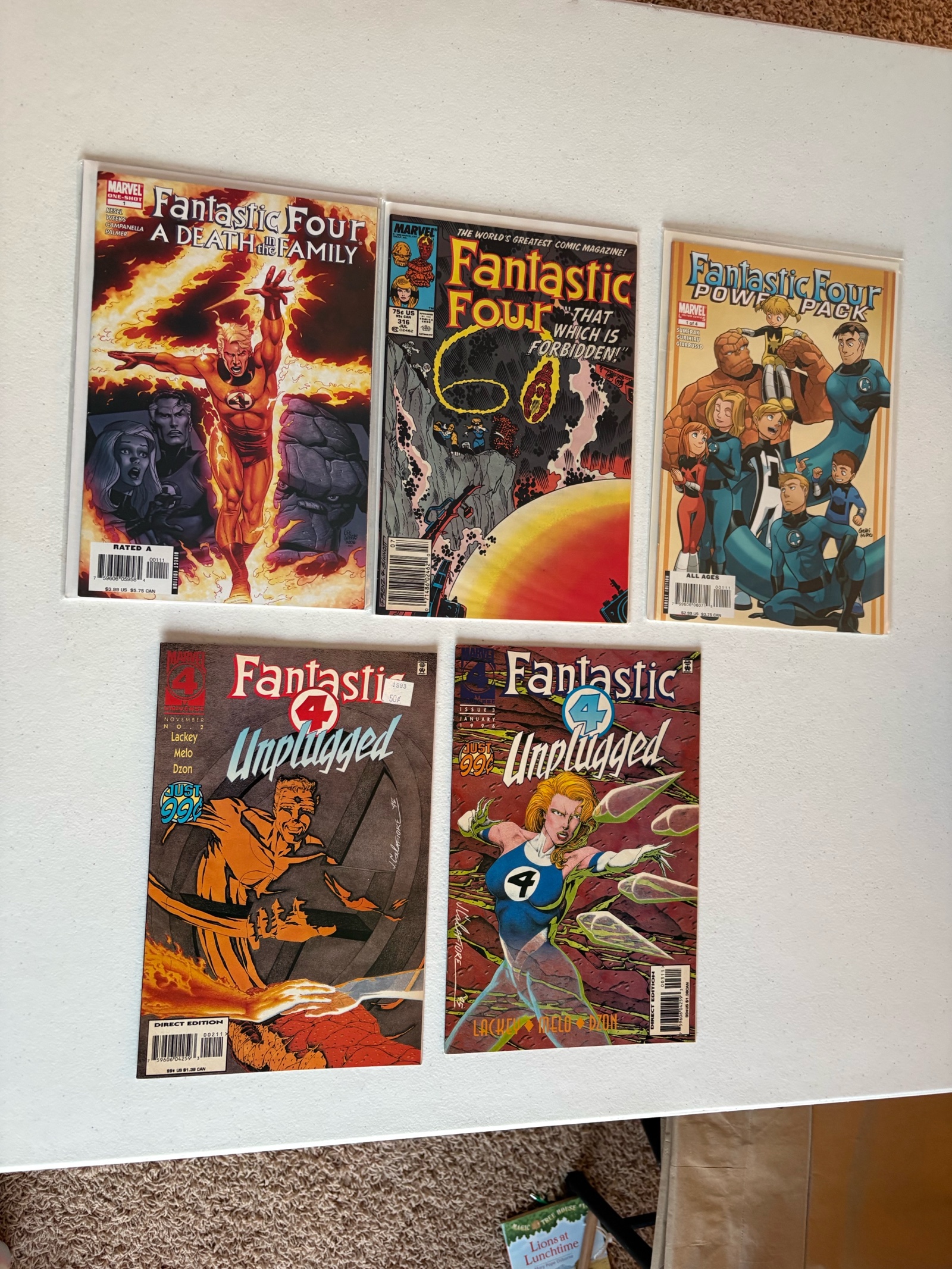 Fantastic Four Comic Book Lot, 5 Comics Marvel Publishing