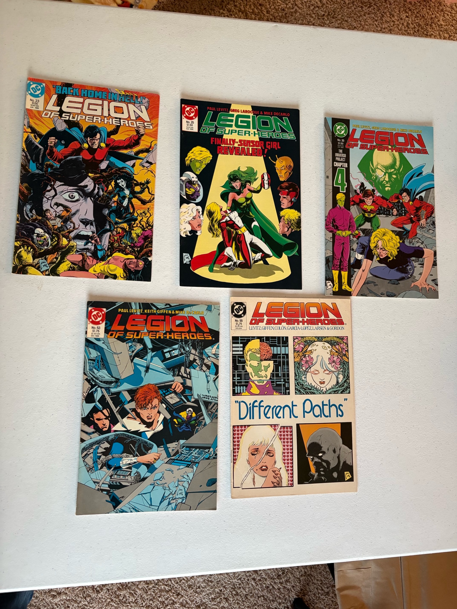 Legion of Super Heroes Comic Book Lot, 5 Comics From DC