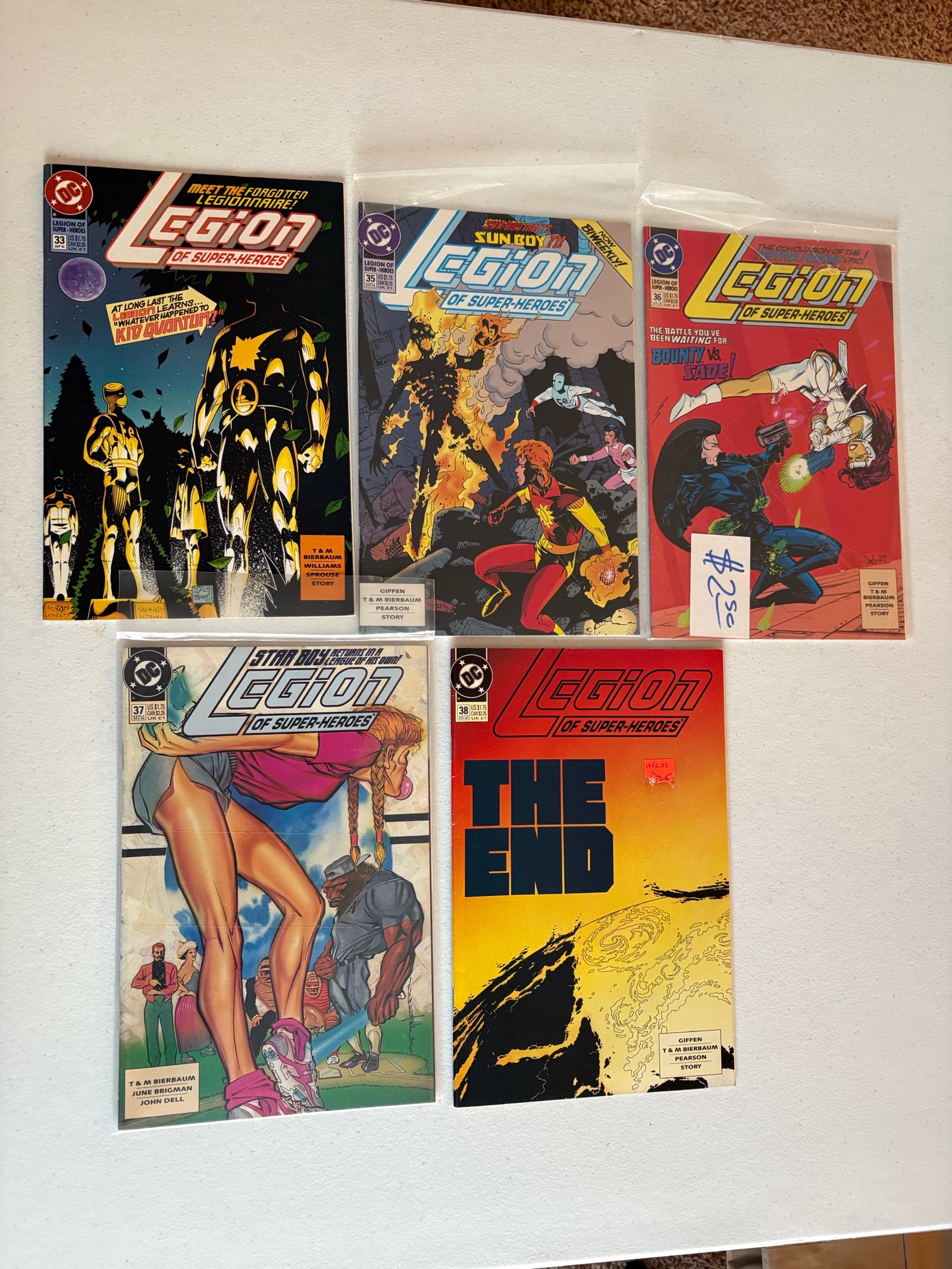 Legion of Super Heroes Comic Book Lot, 5 Comics From DC