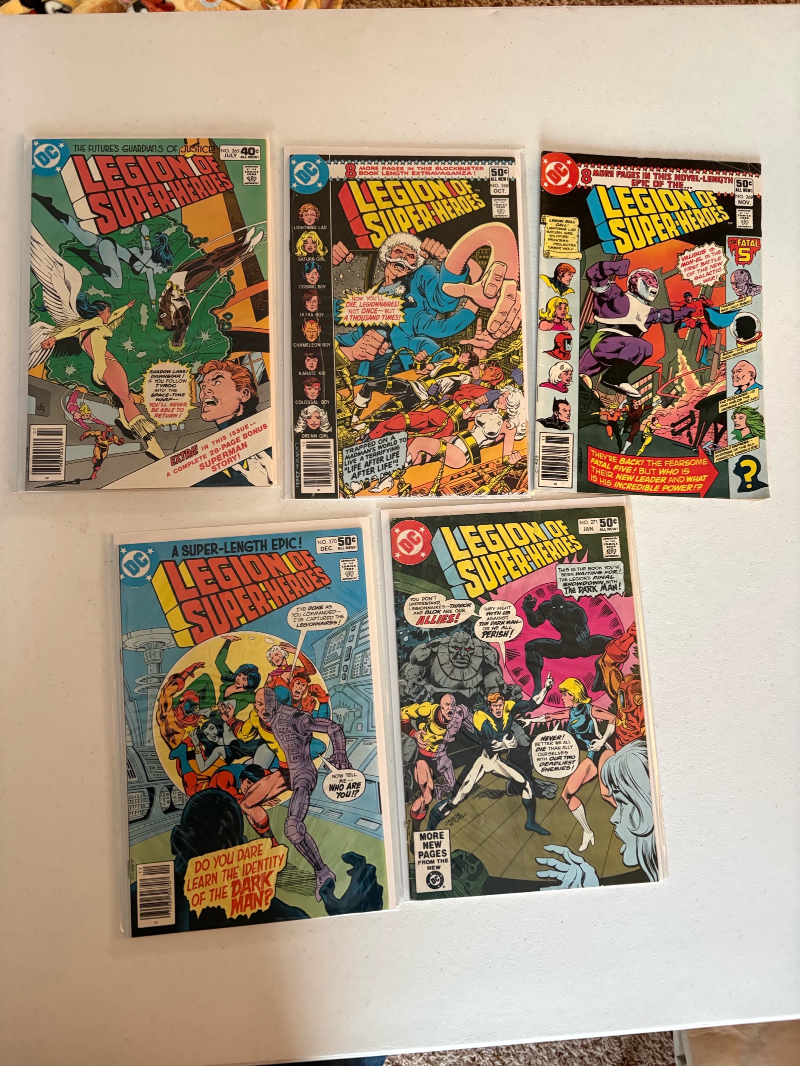 Legion of Super Heroes Comic Book Lot, 5 Comics From DC