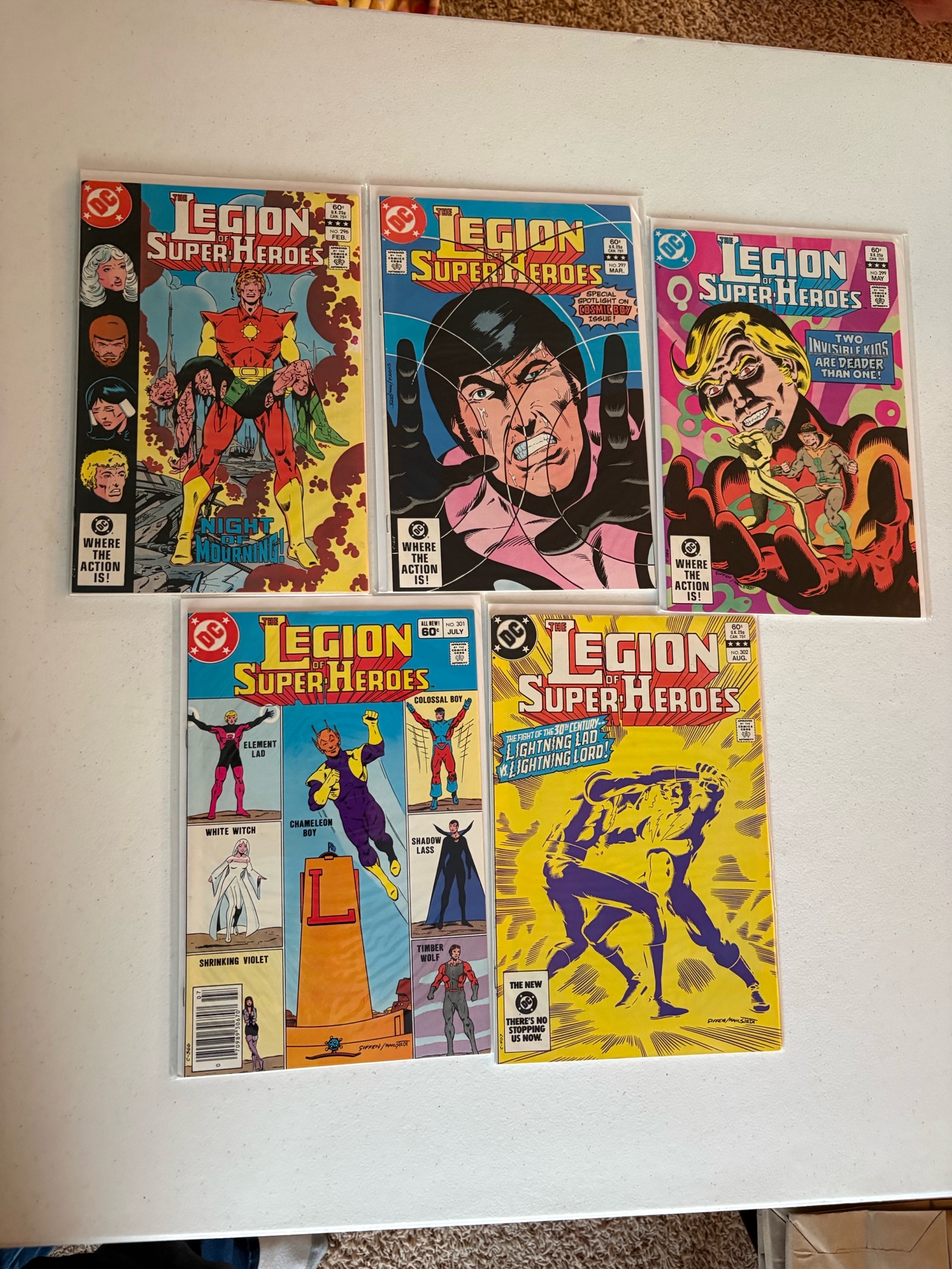 Legion of Super Heroes Comic Book Lot, 5 Comics From DC